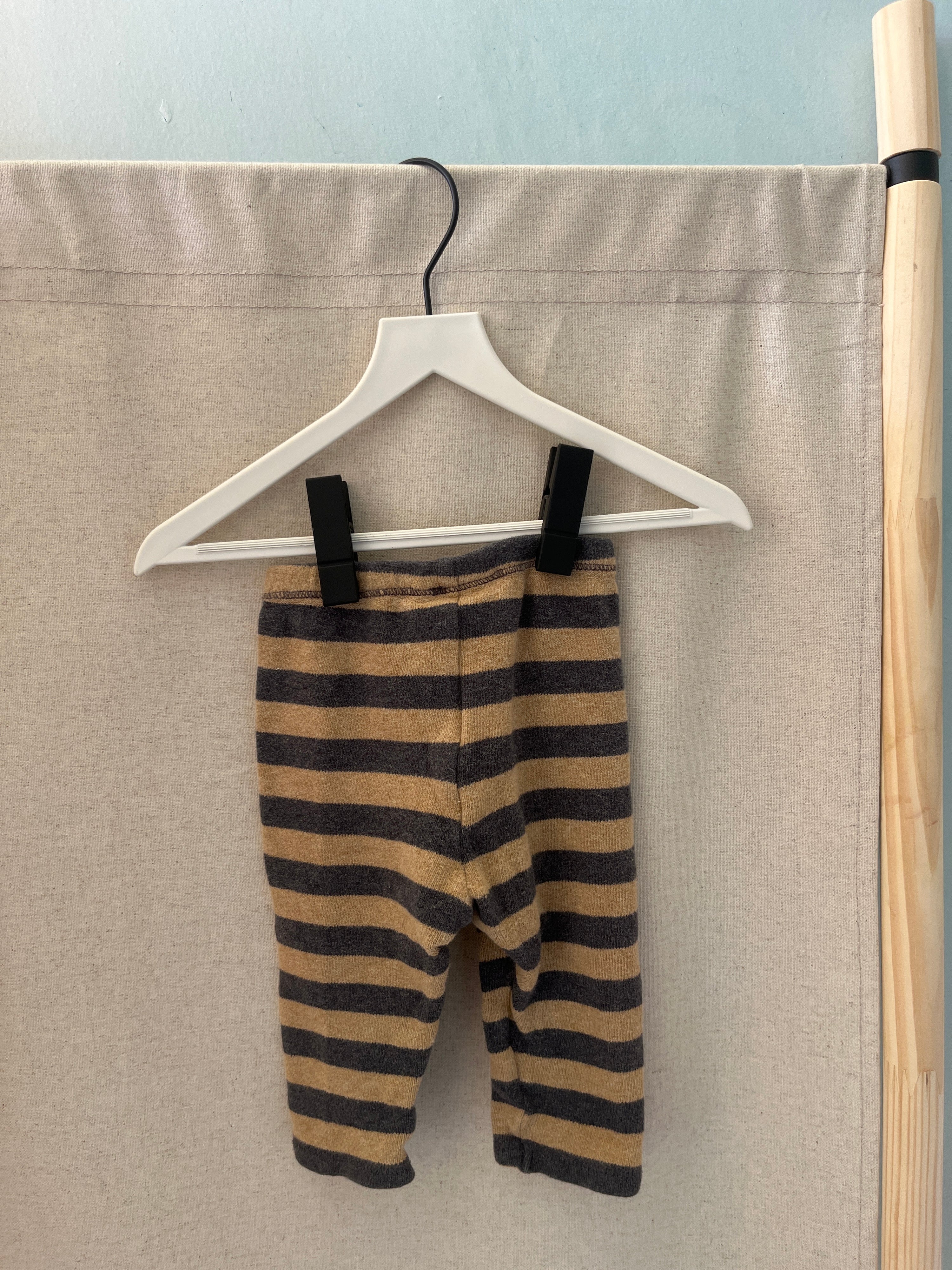 Play Up Beige and Black Stripe Pants / 6 months