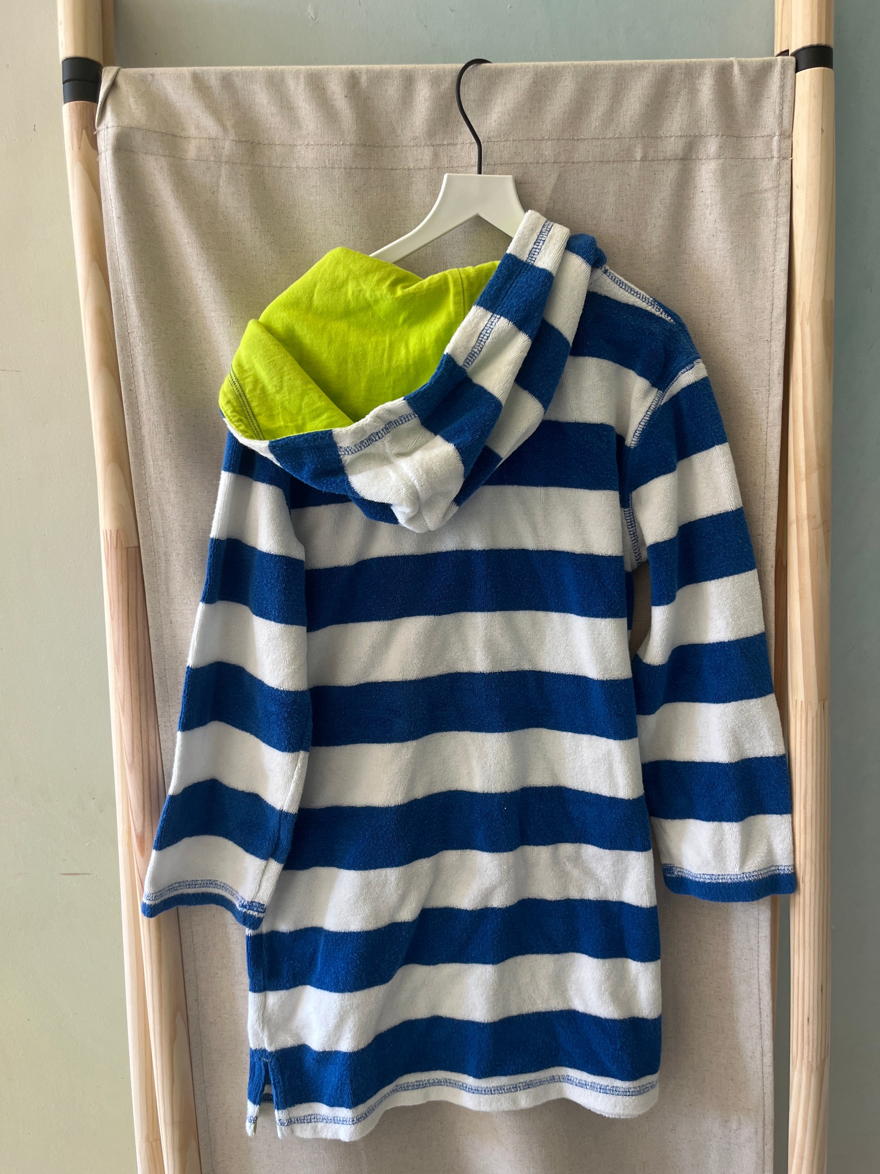mini boden Blue White Green Hood Sweatshirt / 7-8 Years