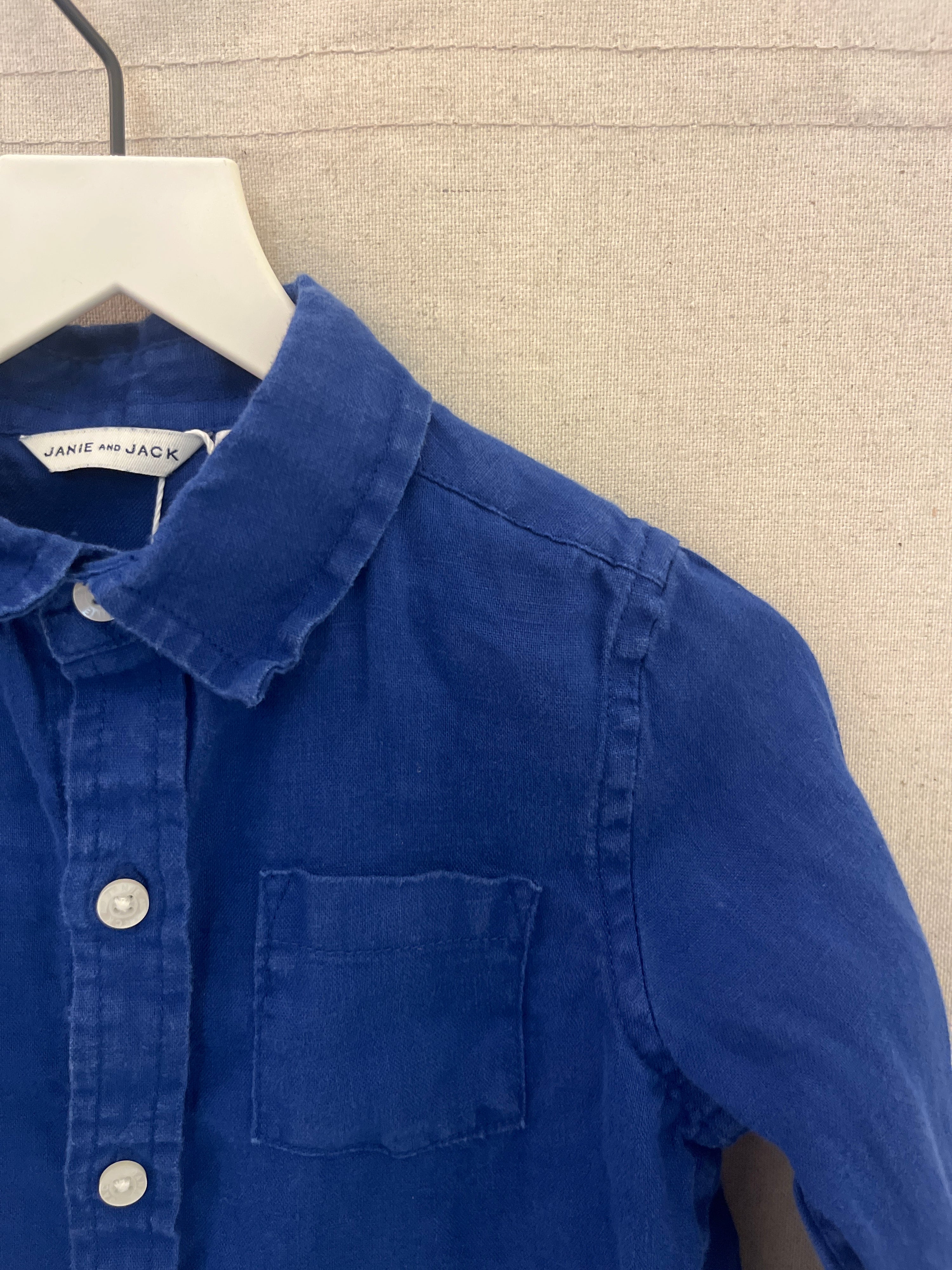 Janie and Jack Blue Shirt / 18-24 months
