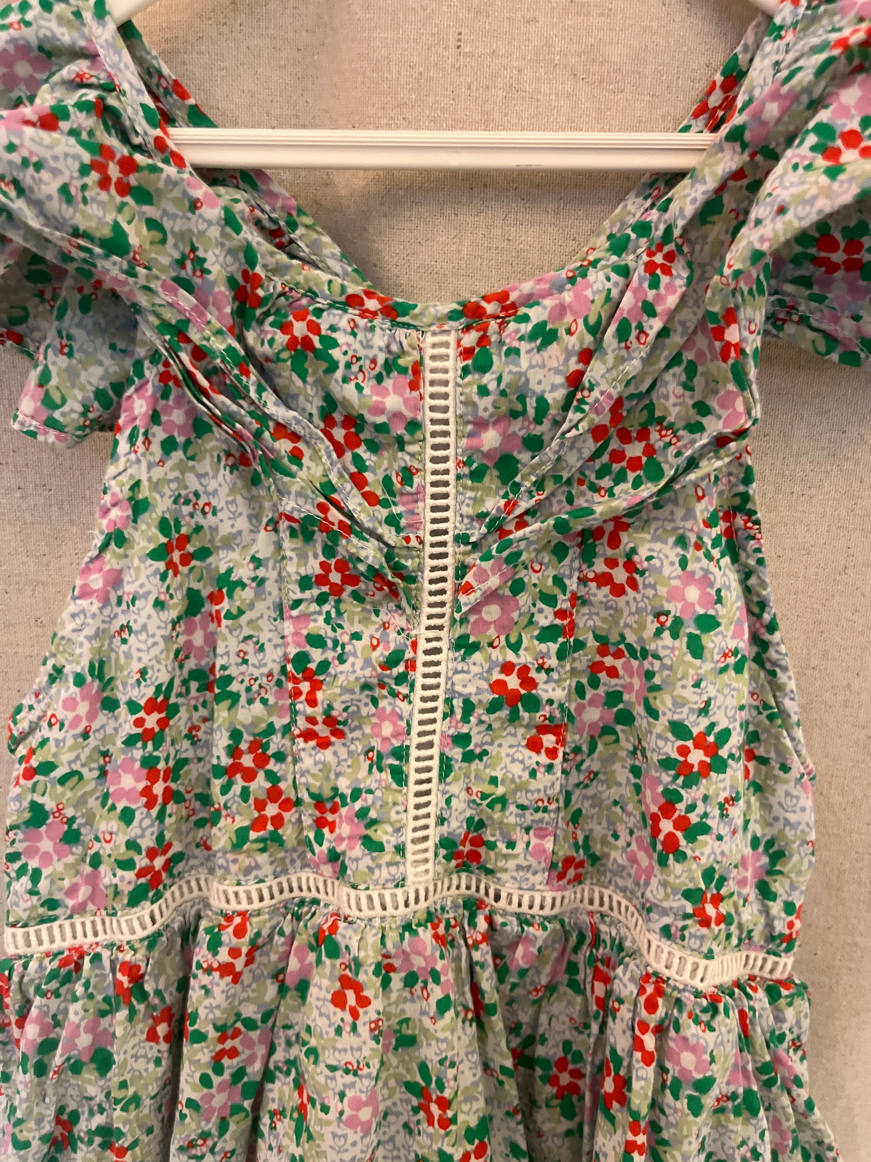 Crewcuts floral green red Dress / 5