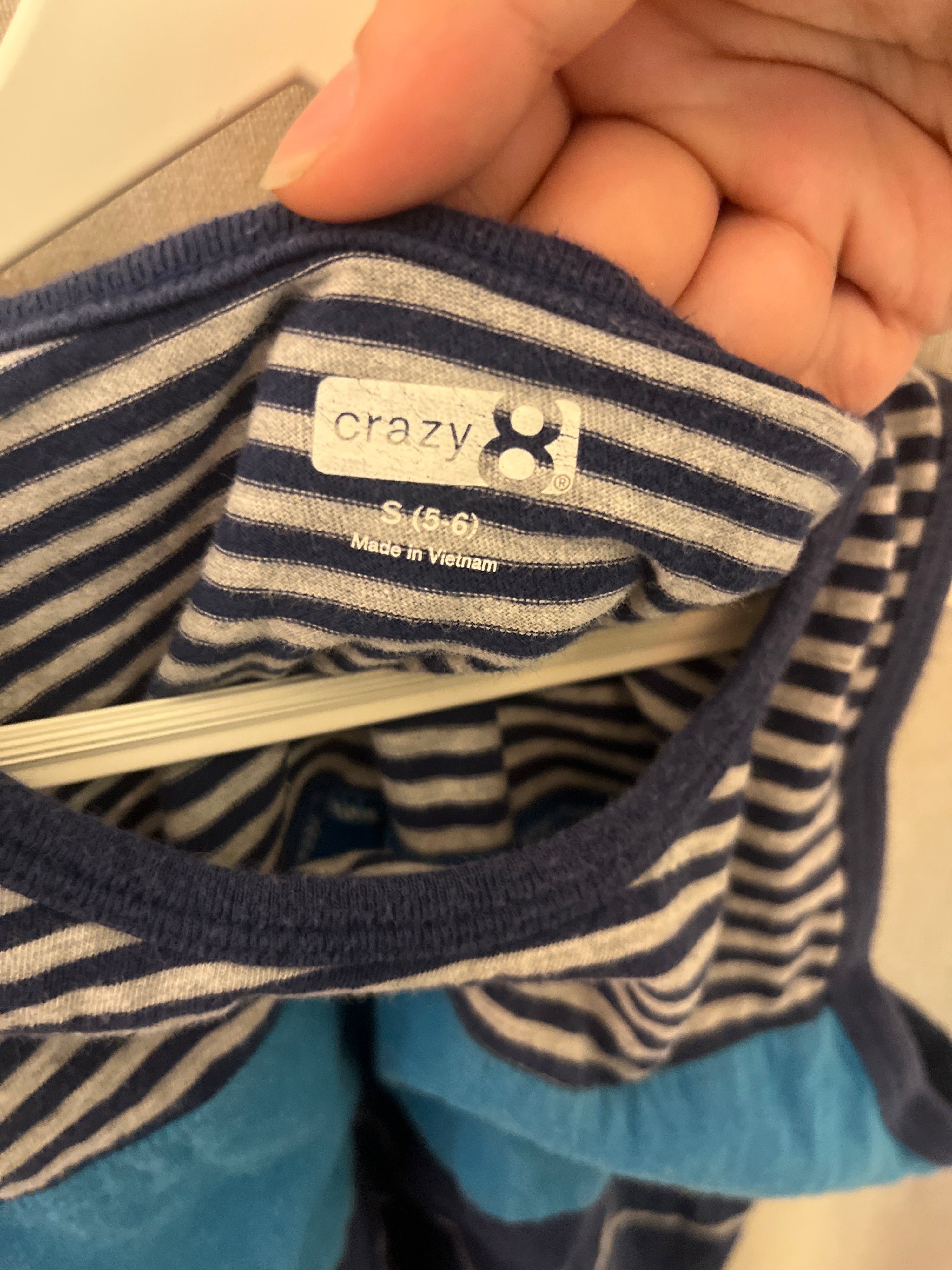 Crazy 8 Blue Stripe Tank Top / 5-6