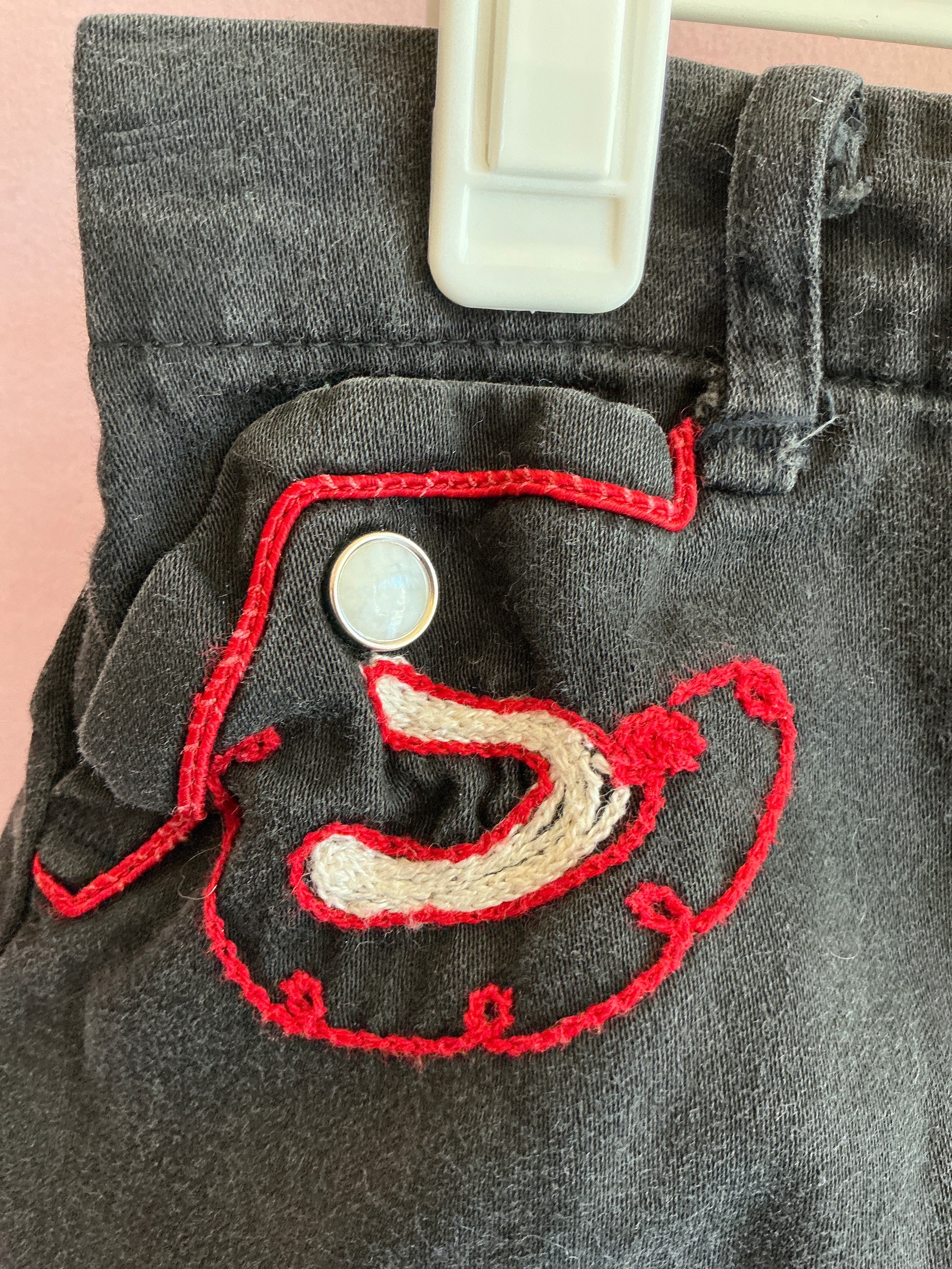 vintage Cowgirl Fringe Chain Stitch skirt / 2T