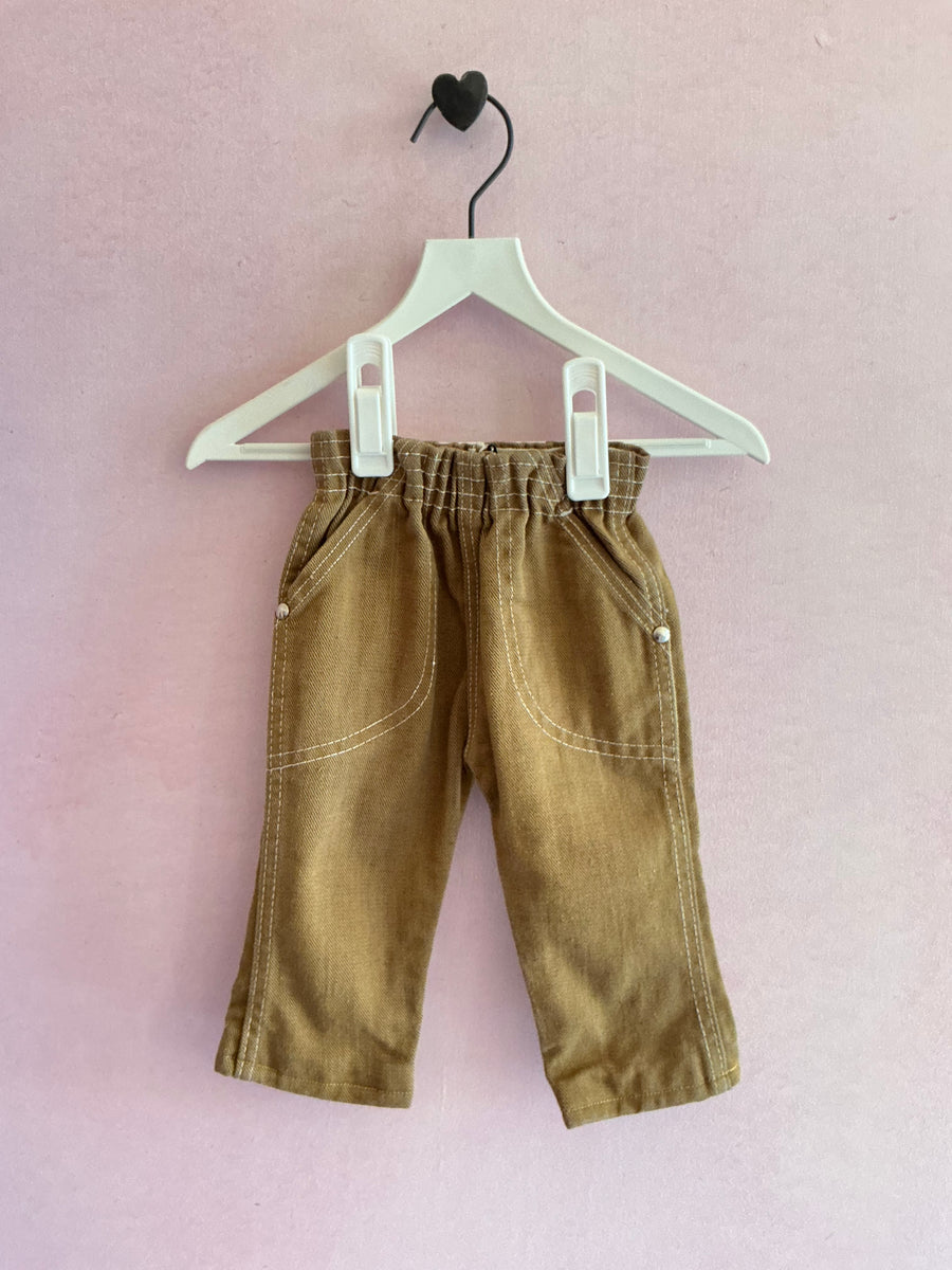 Vintage Contrast Stitch Work Wear Pants - 0-6m