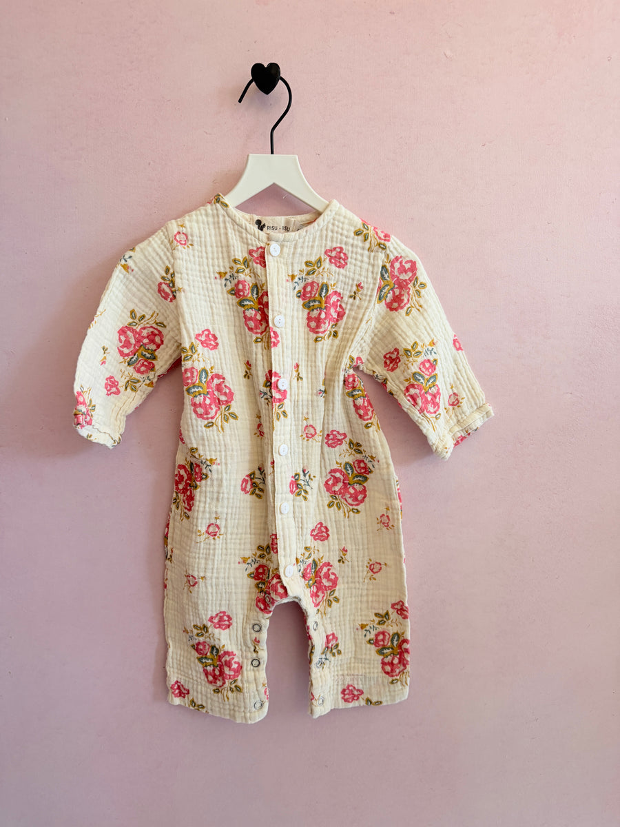 Risu Risu Muslin Floral Romper / 6-12 months