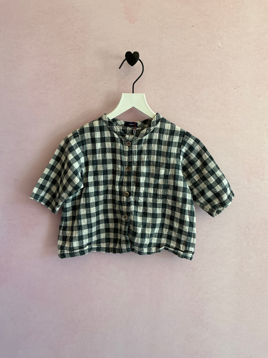 makie Black White Check Flannel Shirt / 12 months