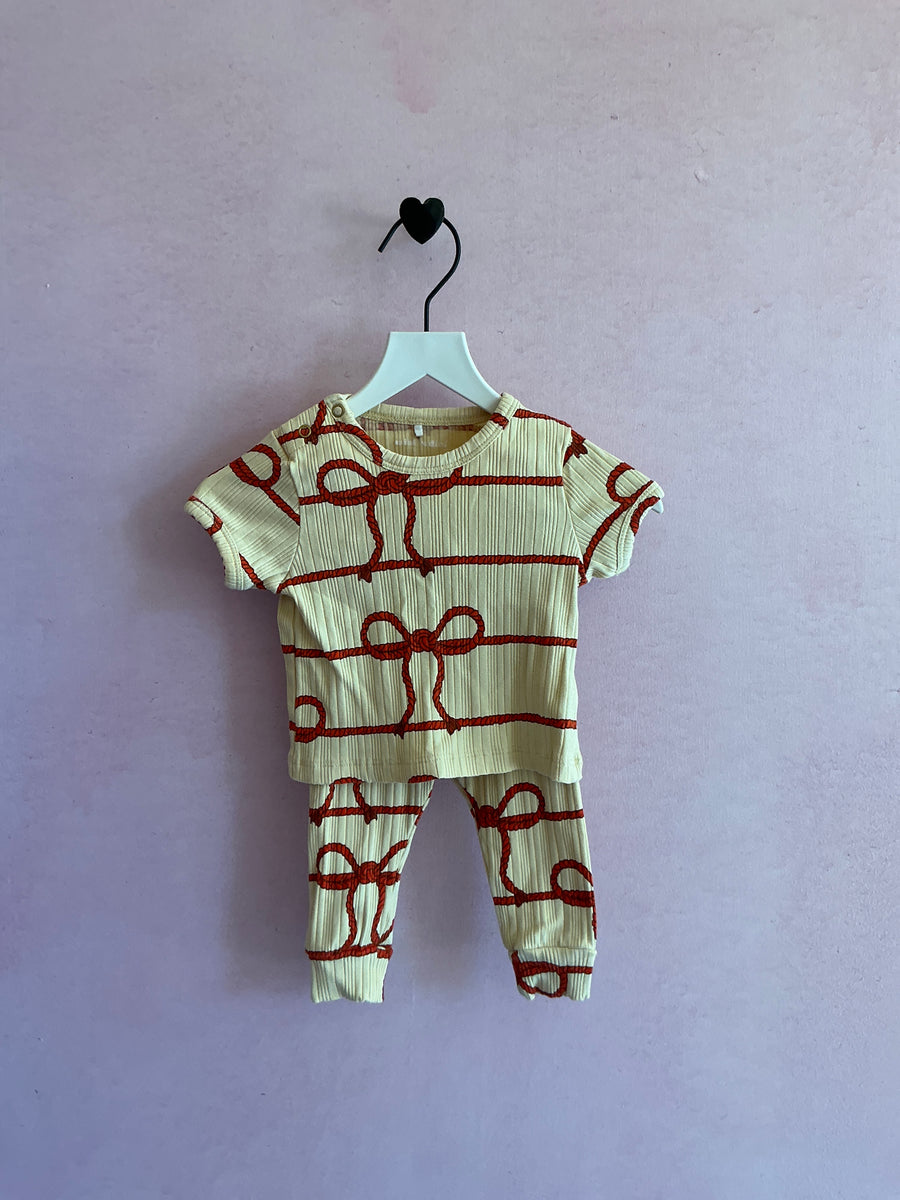Mini Rodini Rope Bow 2 Piece Set / 1-4 months