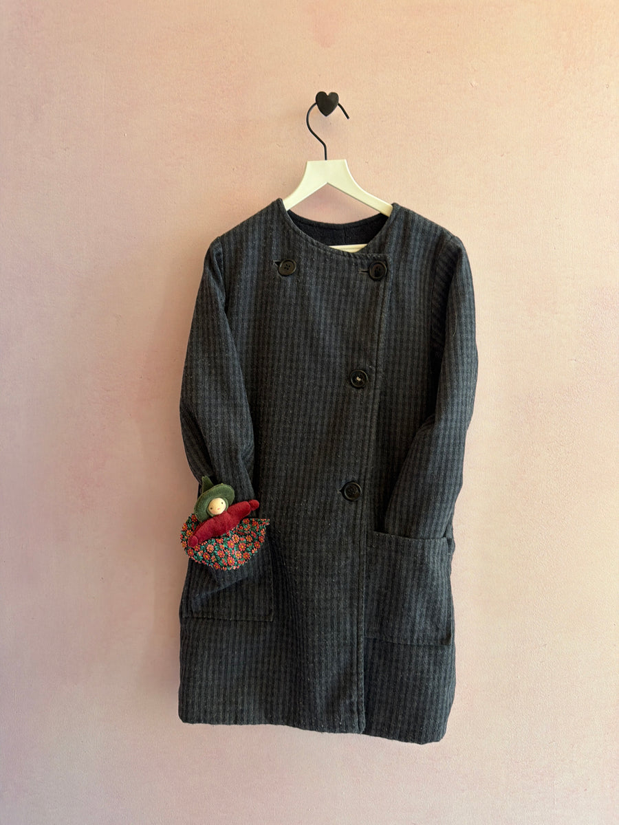 Makie Gray Wool Coat / 6 (pilled)