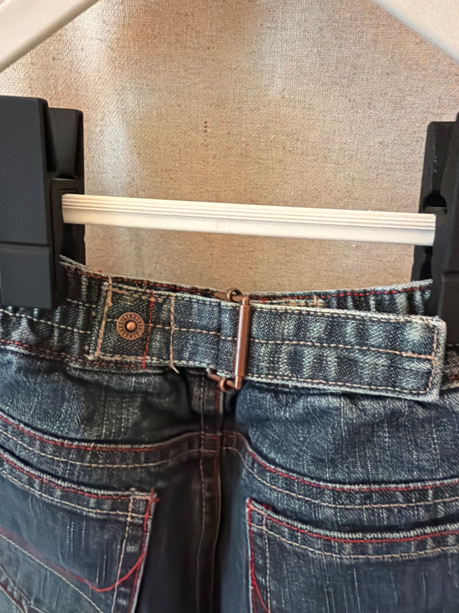 Gymboree Dark wash with red stitching details Jeans / 18-24 months