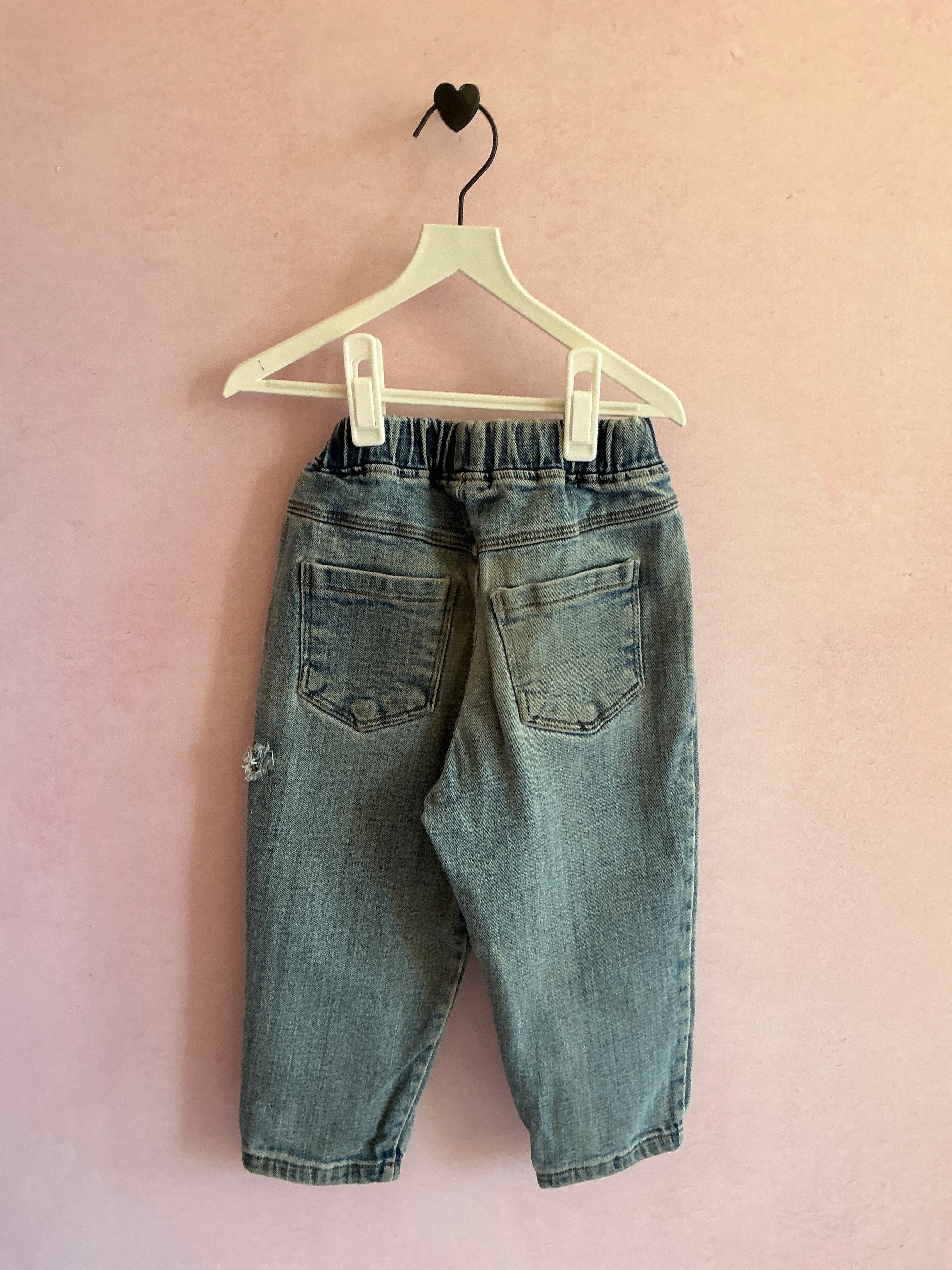Cream BBang Korea medium wash stretch Jeans / 3