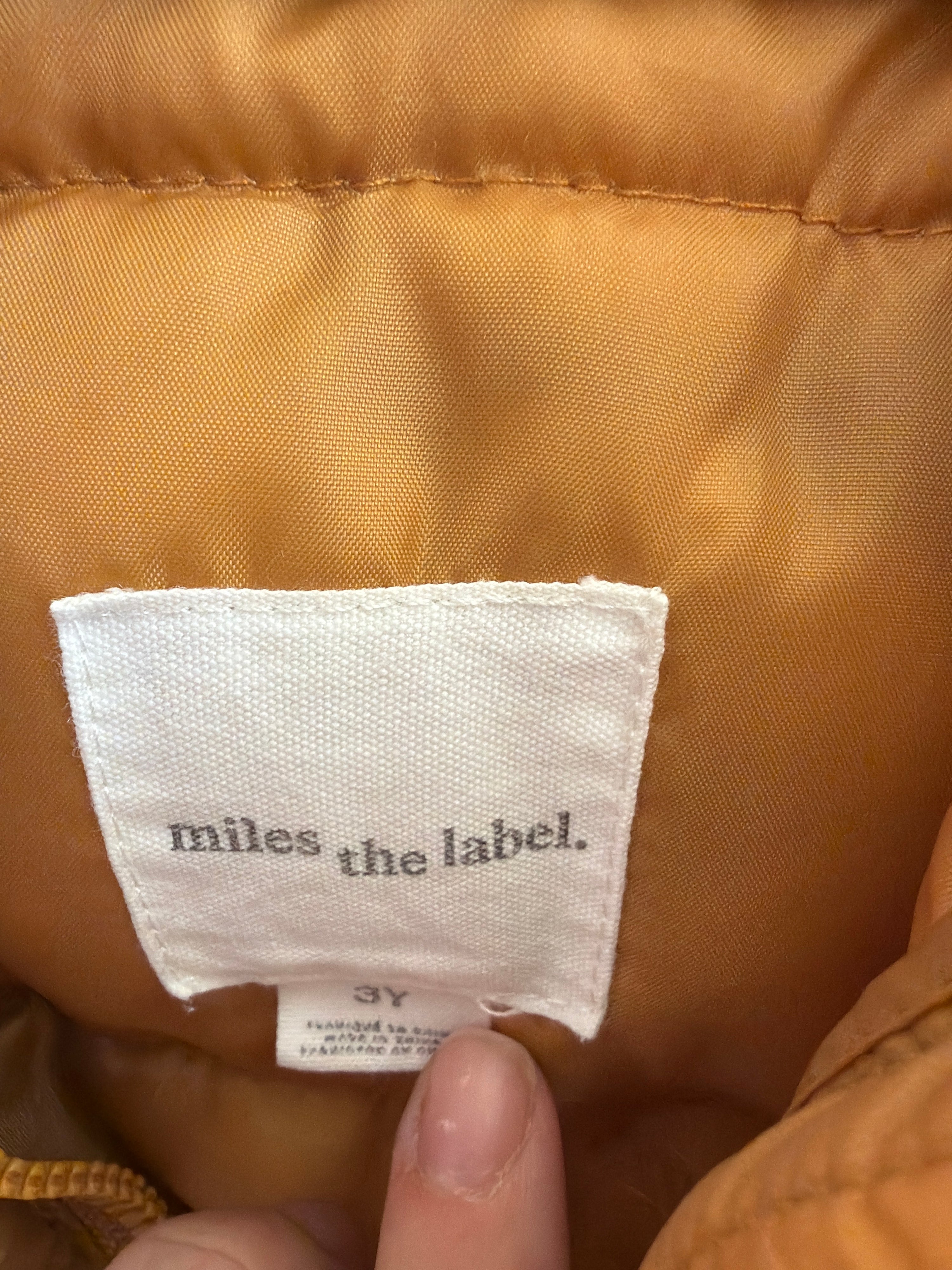 Miles The Label sunflower print hooded quilted packable parka  / 3 Years