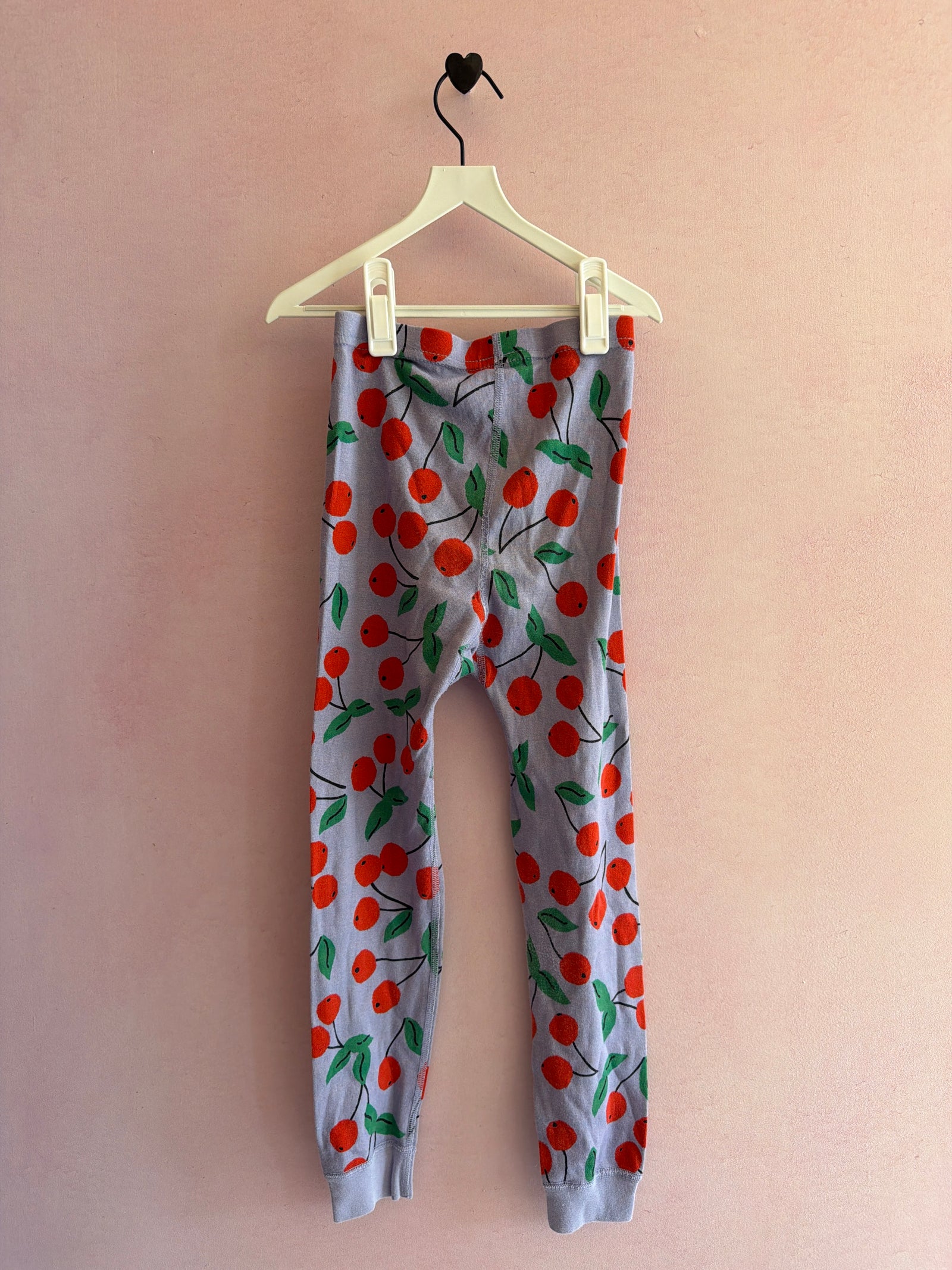 Hanna Andersson Lavender cherry print Leggings / 6-7 Years