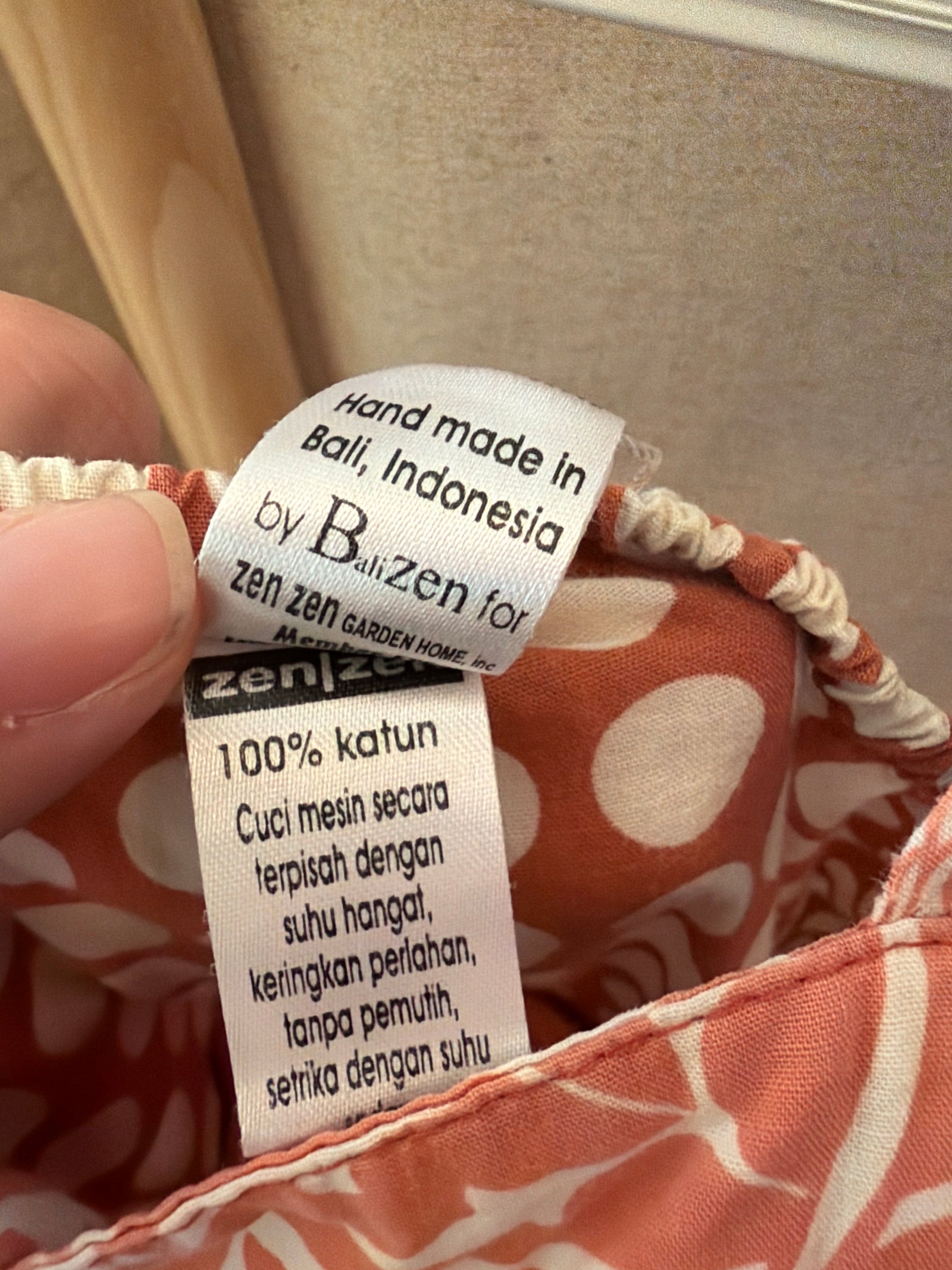 zen zen Bali Handmade Peach Dress / 10-12