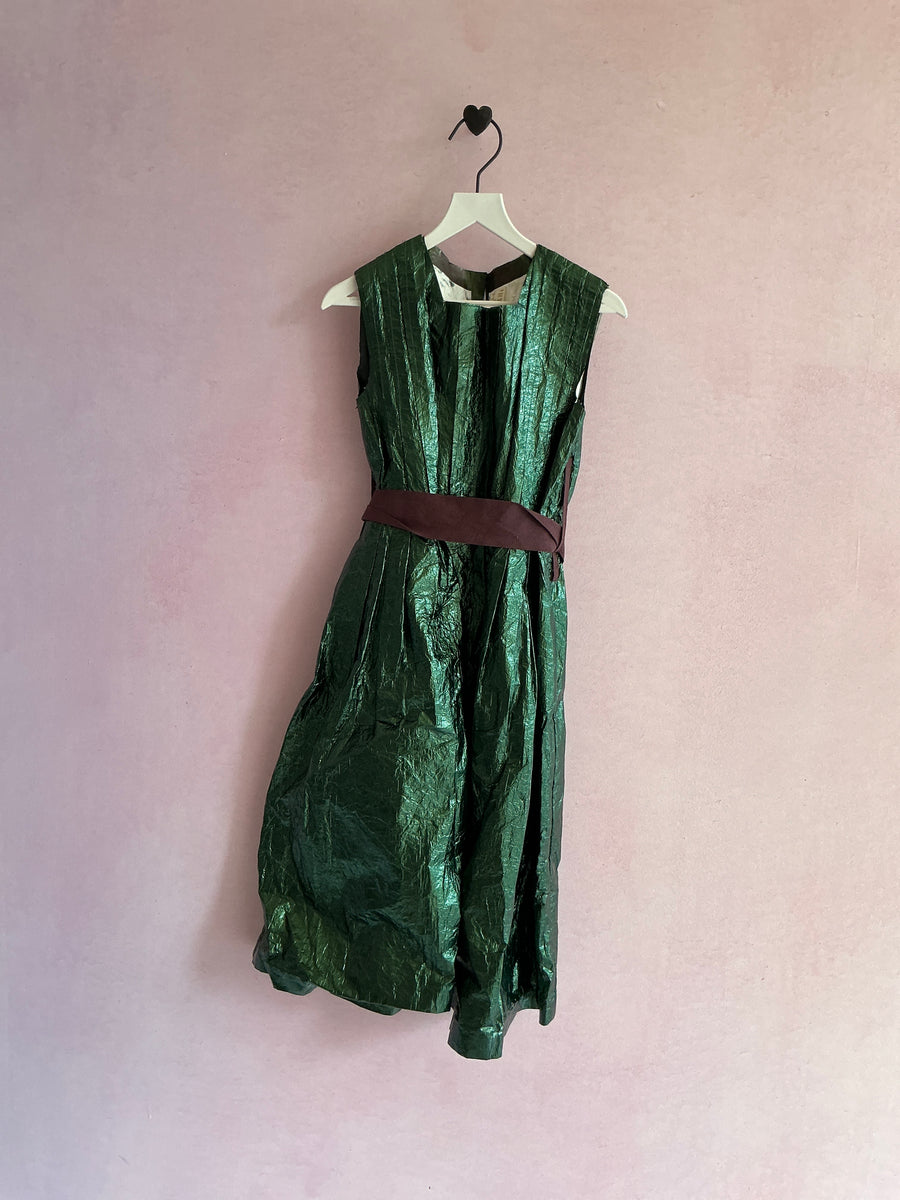 TiA CiBaNi Green Shimmer Dress / 7-8 Years