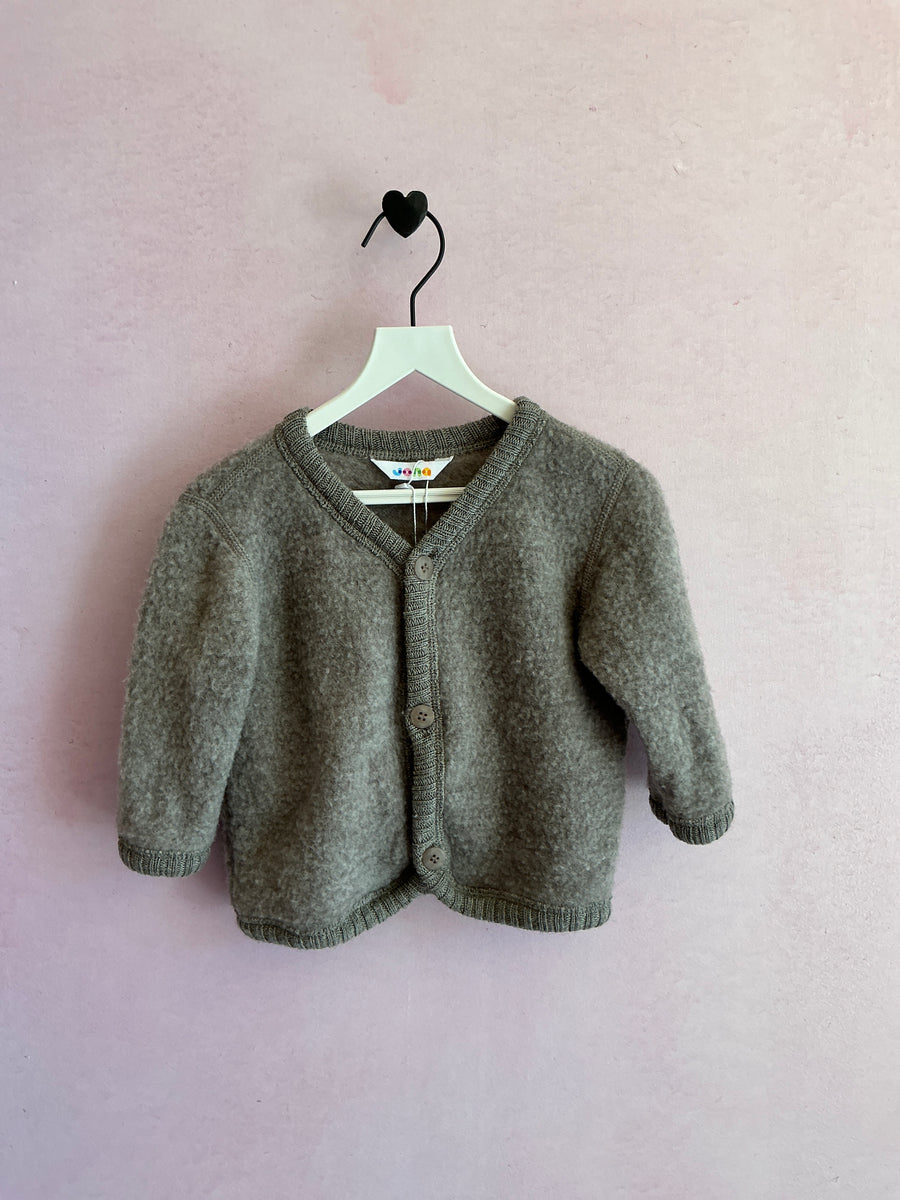 Mama Owl Joha Merino Wool Fleece Jacket - Sesame / 3-6 months