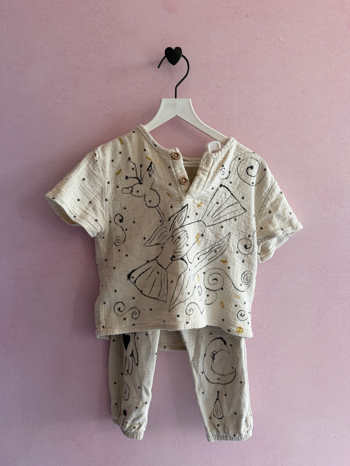 Quincy Mae Muslin Stars 2 Piece Set / 2-3