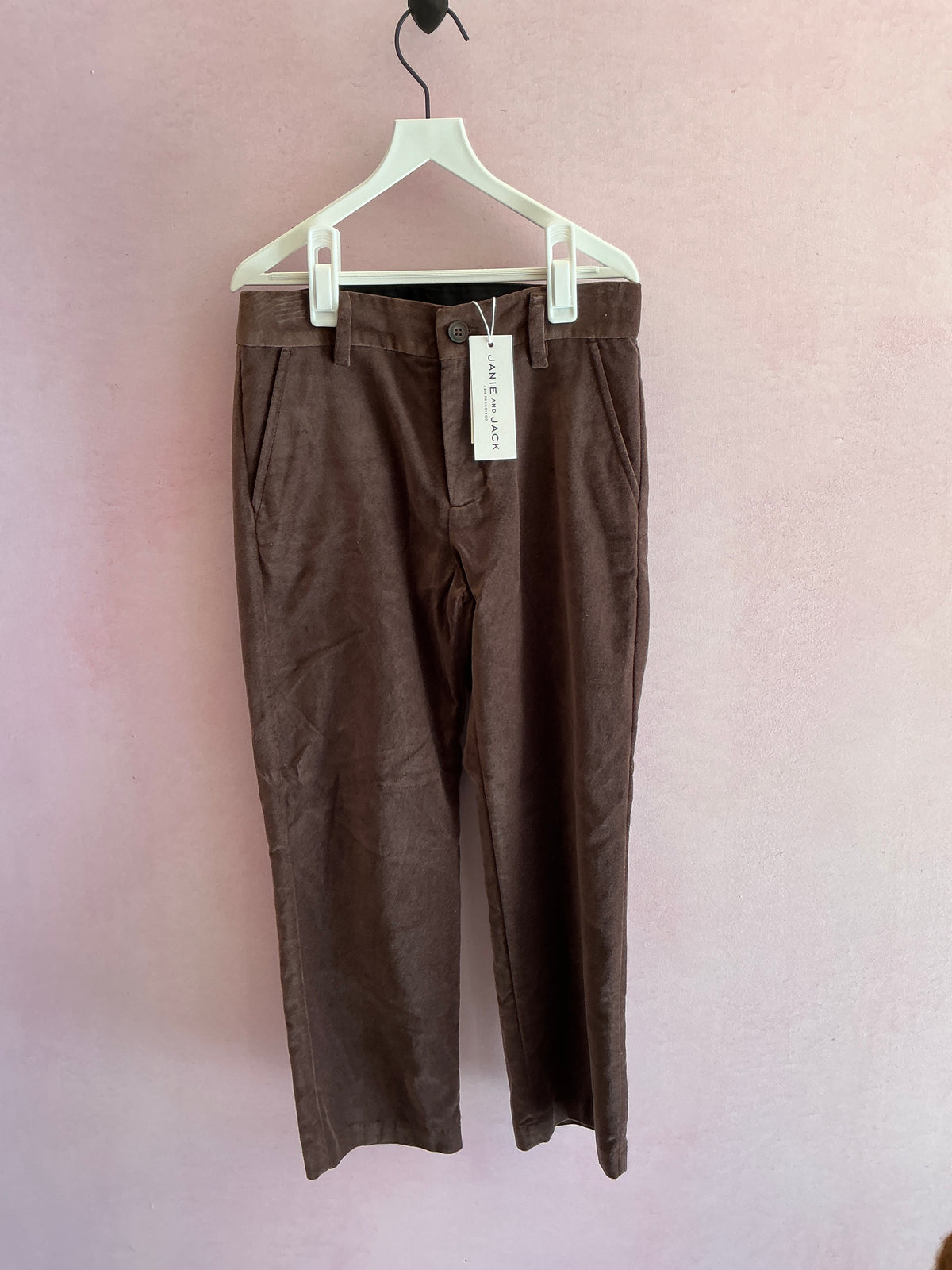NWTs janie and jack Brown Velvet Pants / 7