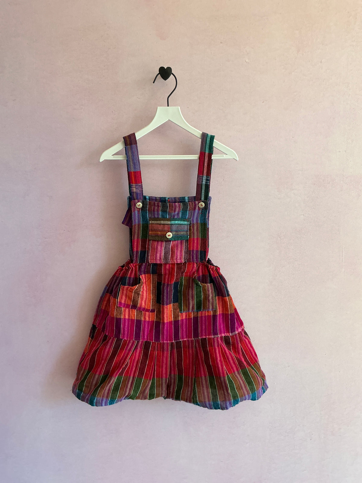 Jewel Tone Woven Blanket Pinafore Overalls / 8
