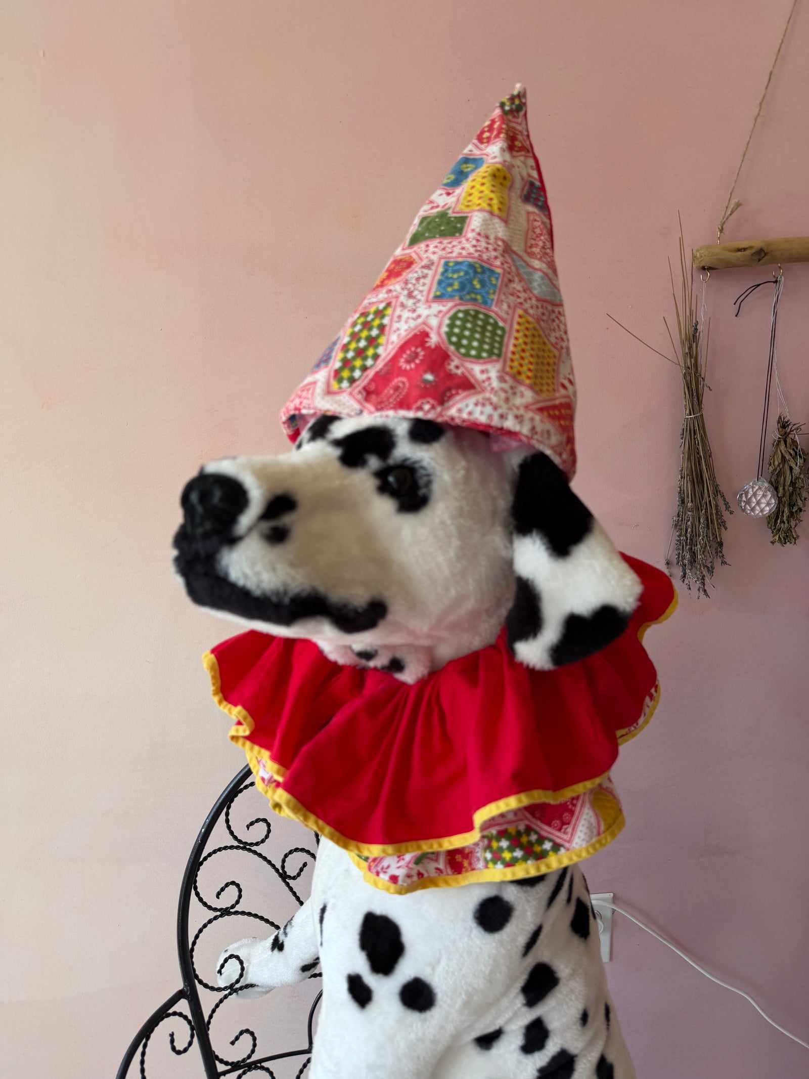 vintage homemade Jester Hat & Collar
