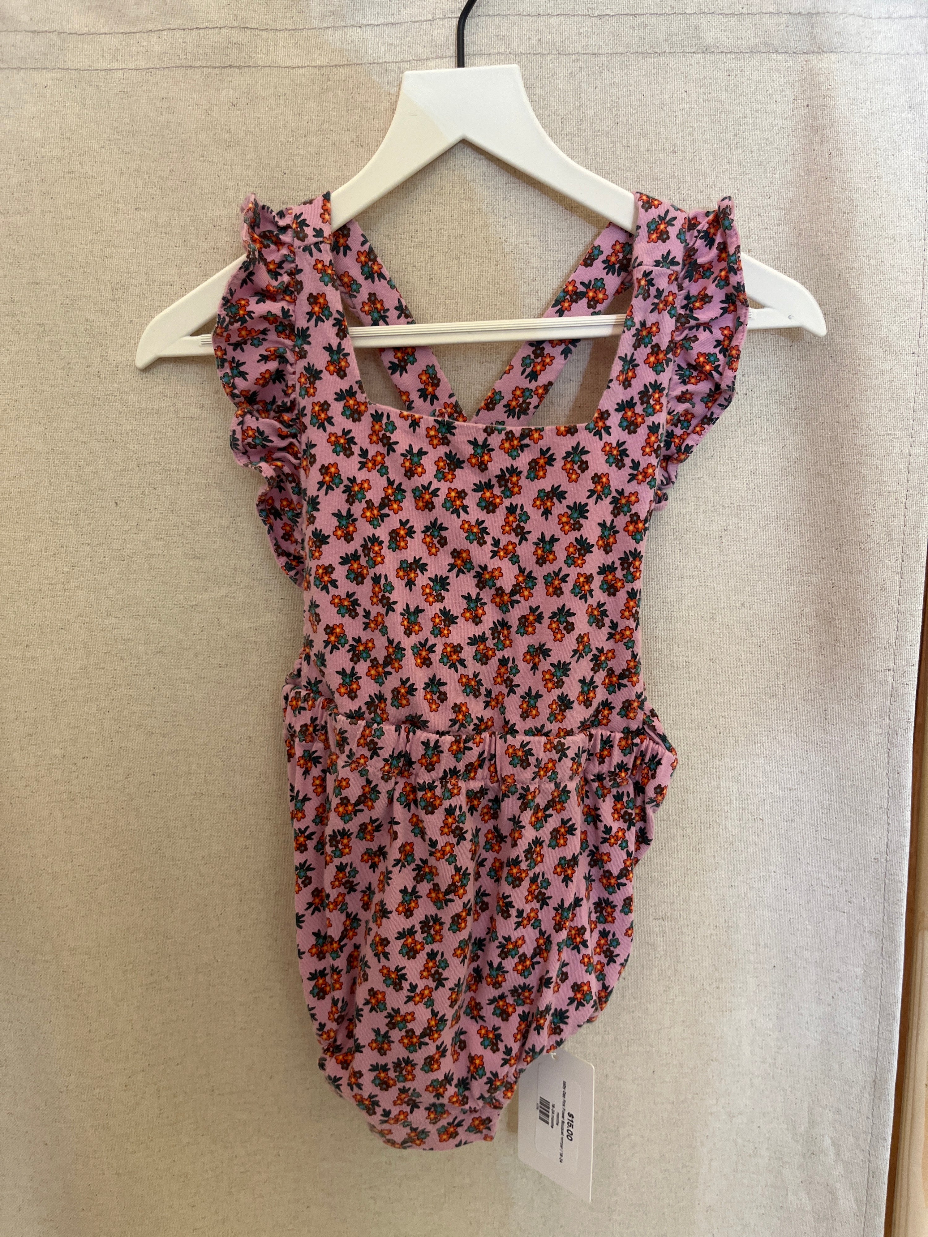baby Gap Pink Flower Bouquet romper / 18-24 months