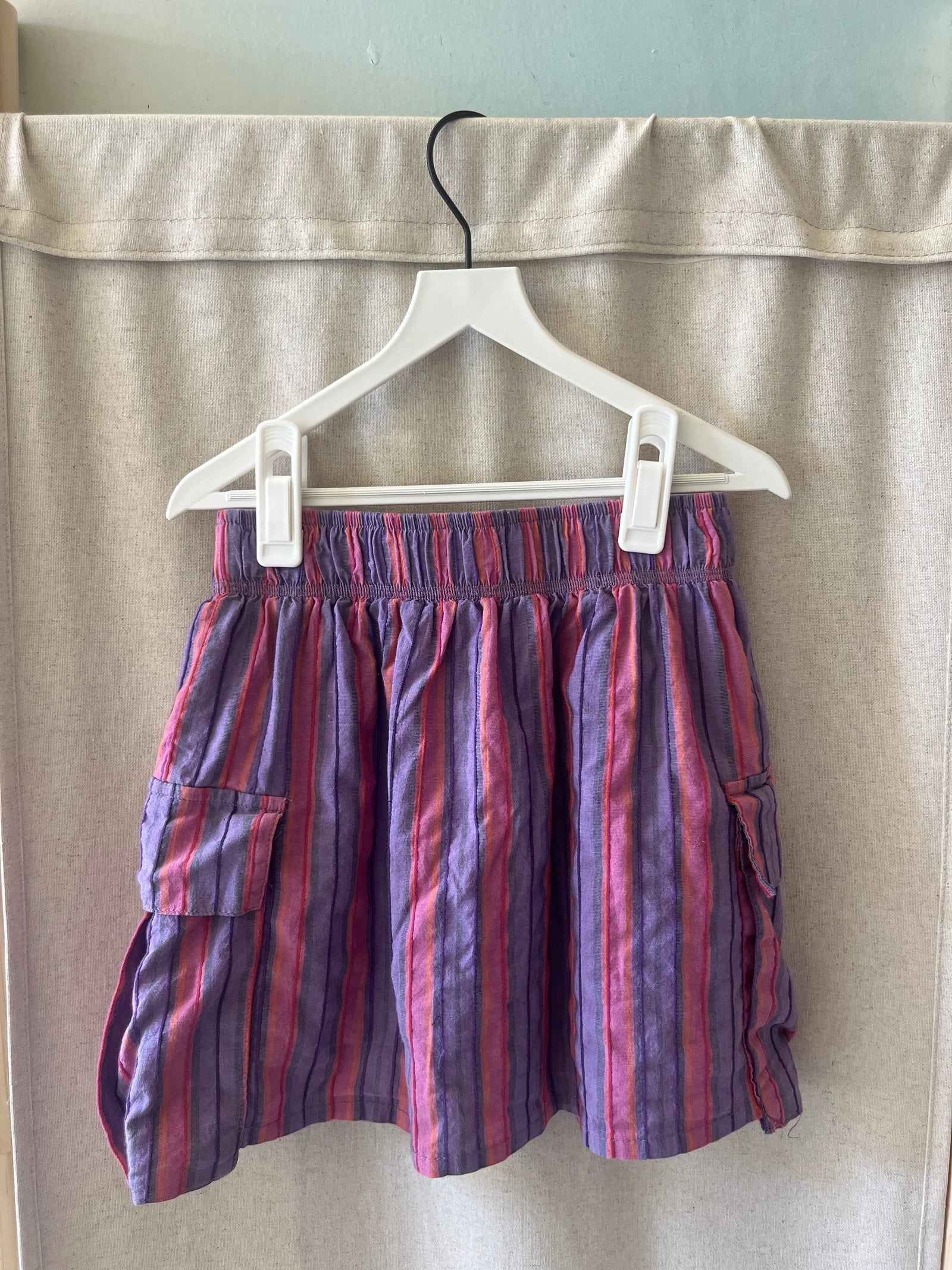 Zara Purple and Pink Stripe Skirt / 8-9