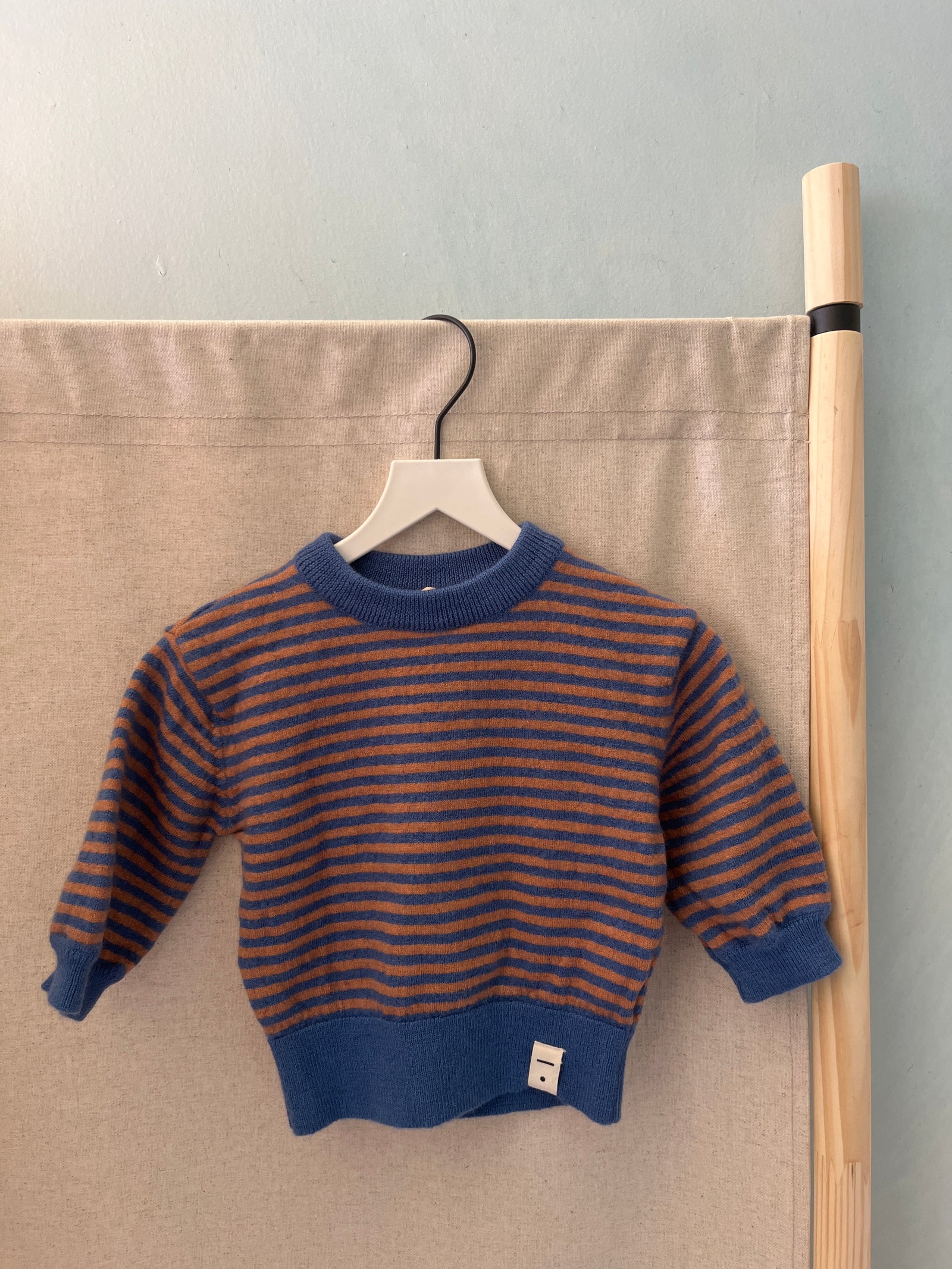Gray Label Blue Beige Stripe Merino Wool Sweater / 12-18 months