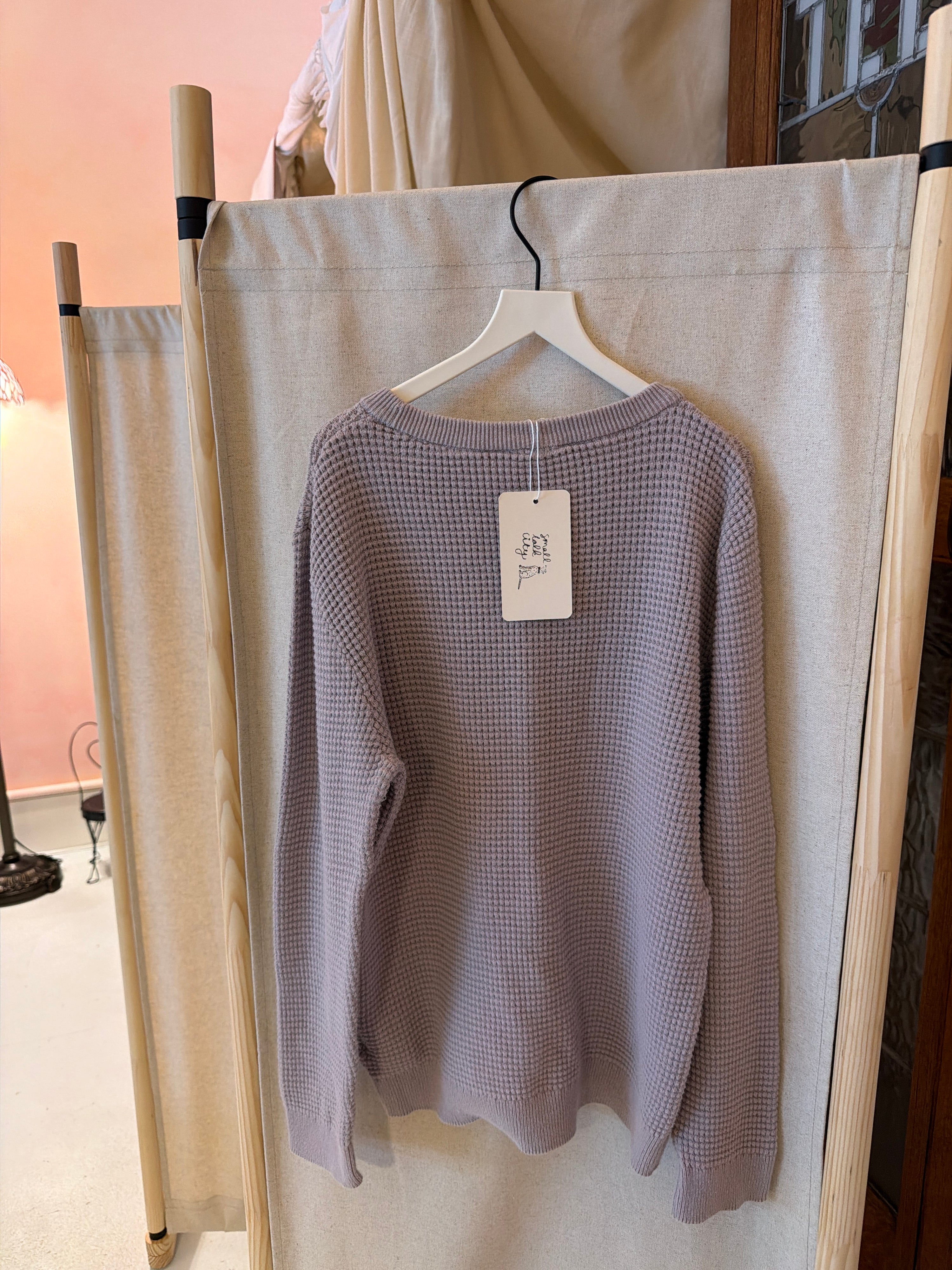 H&M Lavender Waffle Shirt / 8