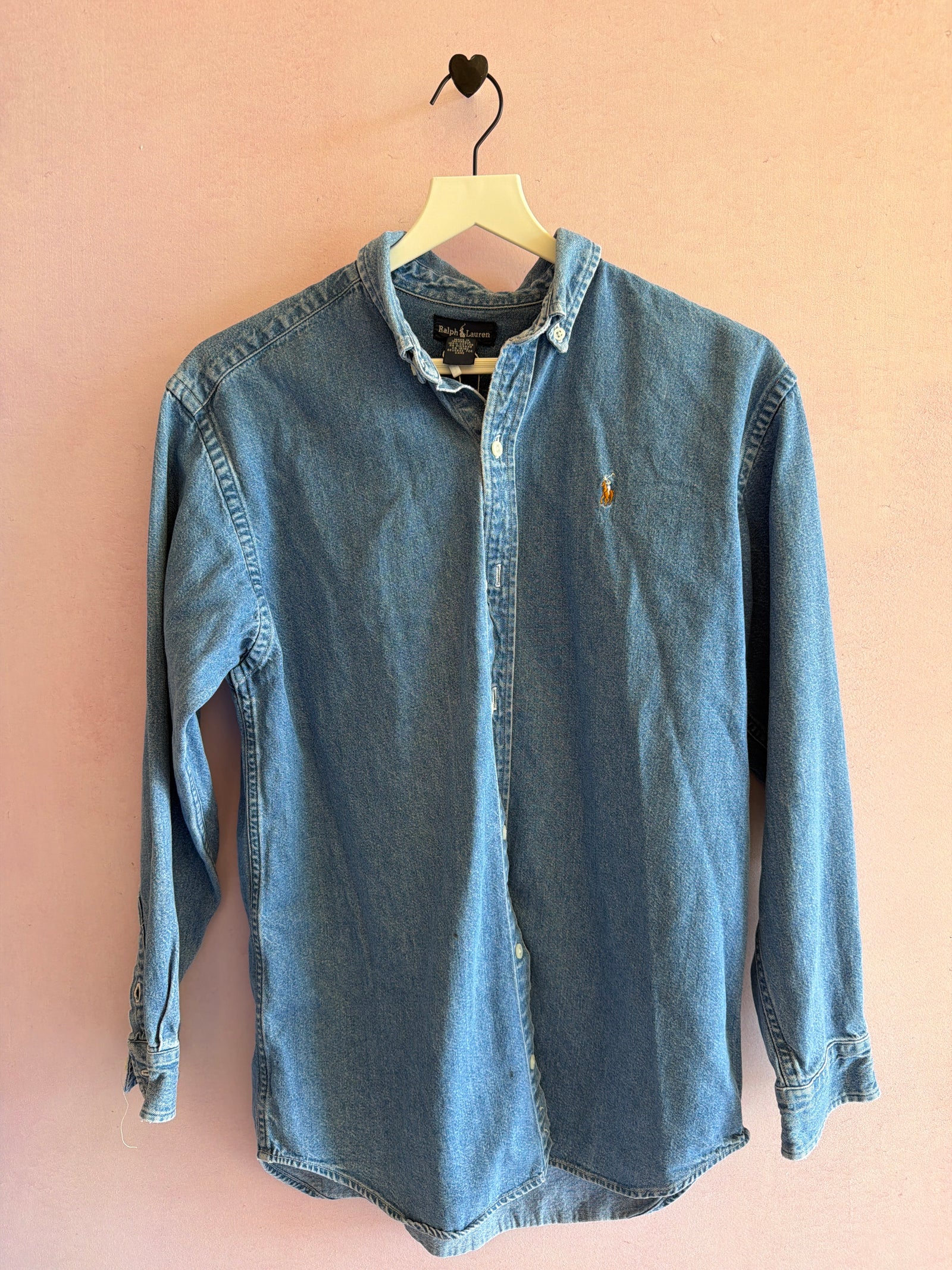vintage 90s Ralph Lauren Chambray Shirt / Men's