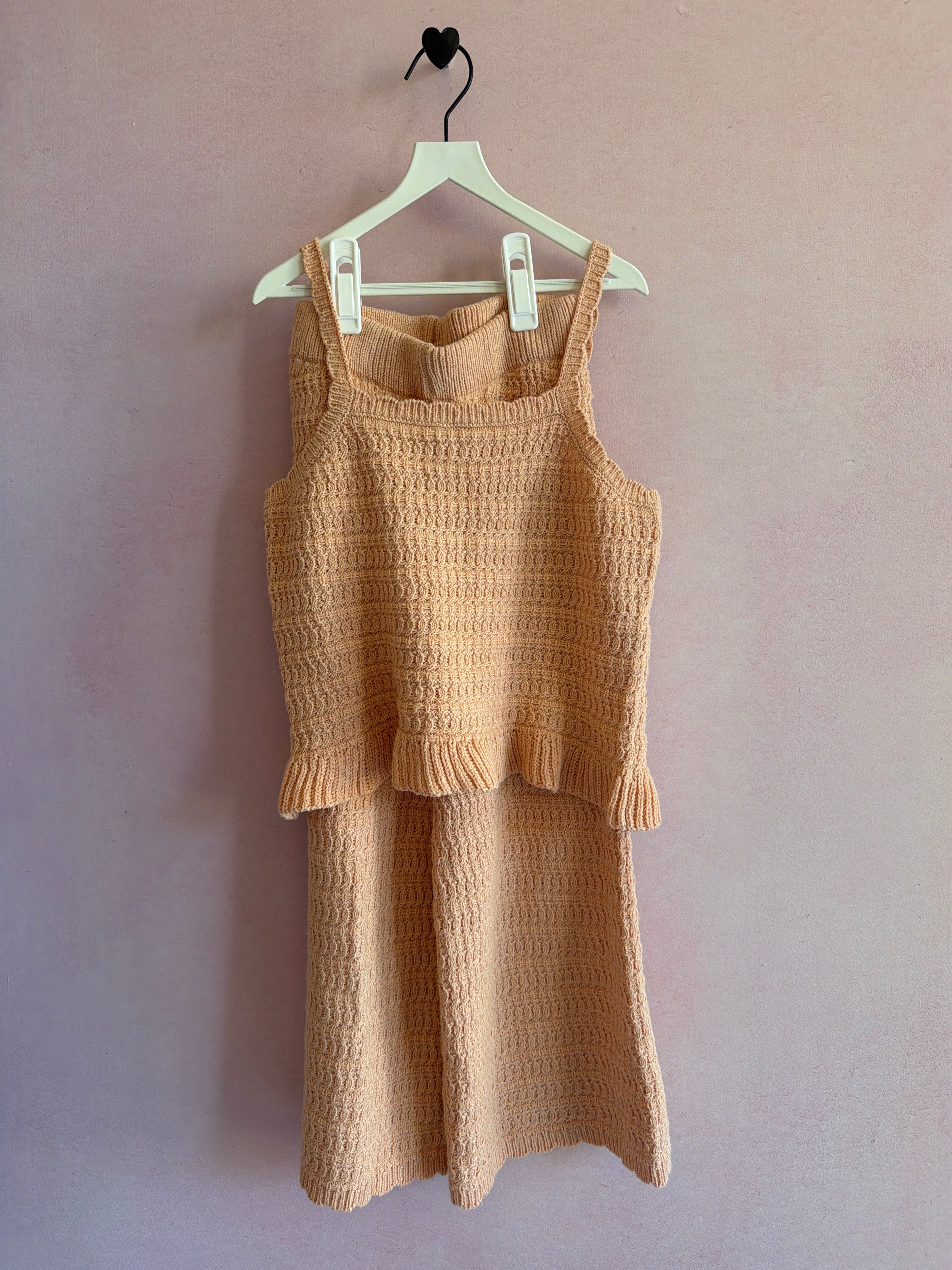 Rylee + Cru Peach Pink crochet Set / 6-7 Years