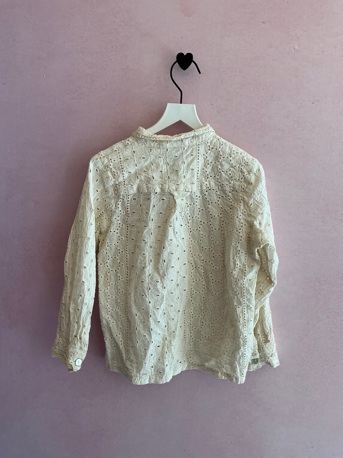 Homebrand Cream Eyelet Blouse / 4-5