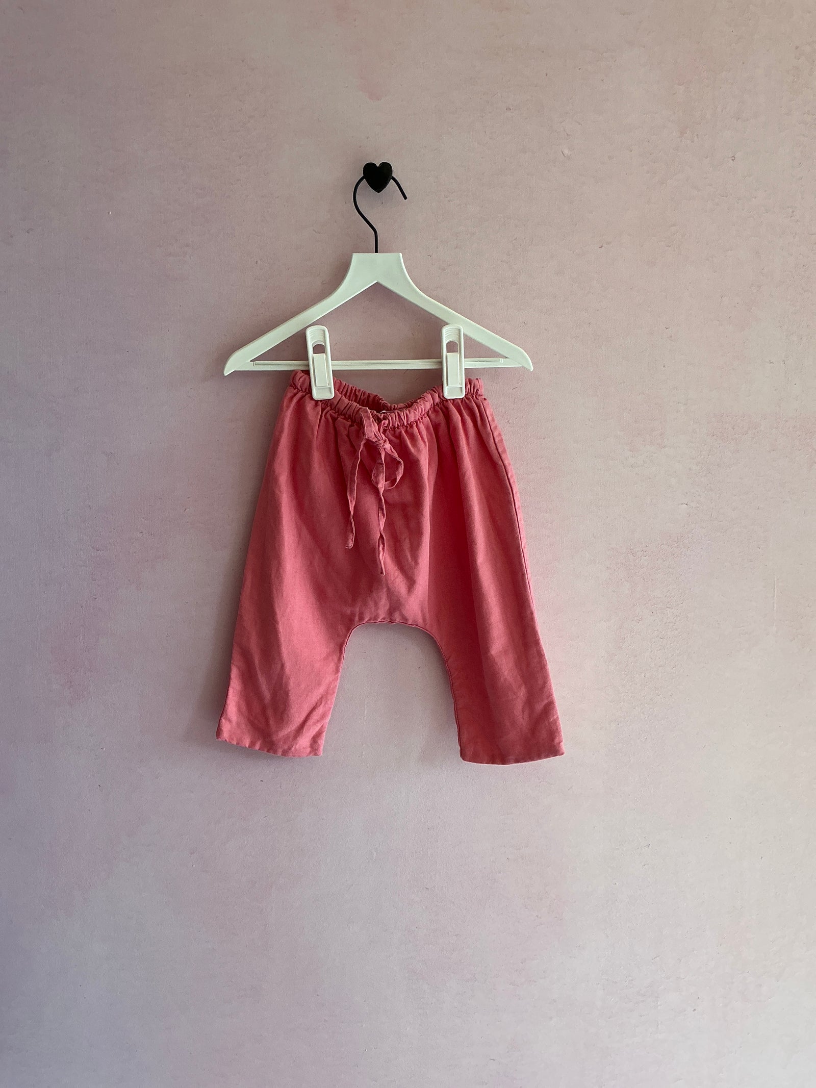 La Coqueta Rosey Pink Linen pants / 18-24 months