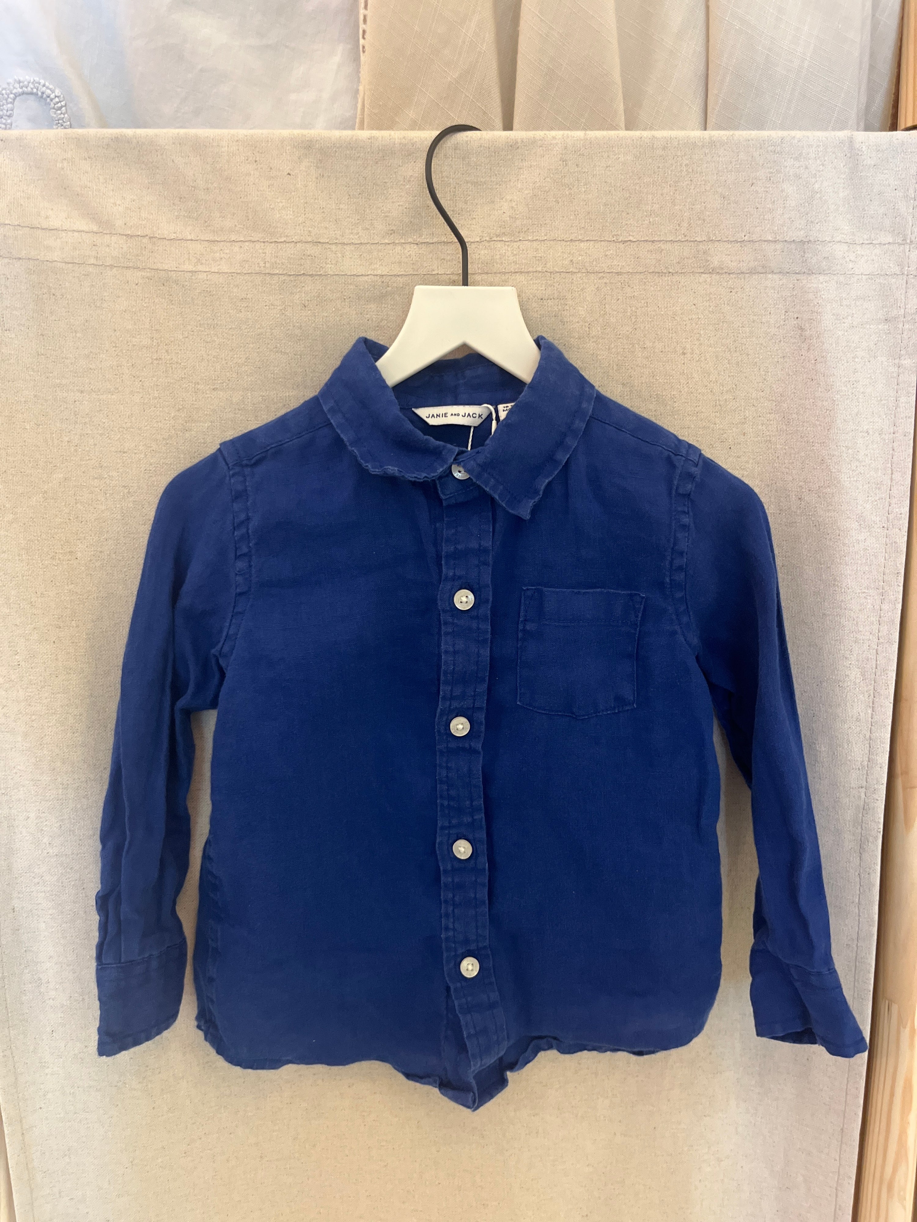 Janie and Jack Blue Shirt / 18-24 months