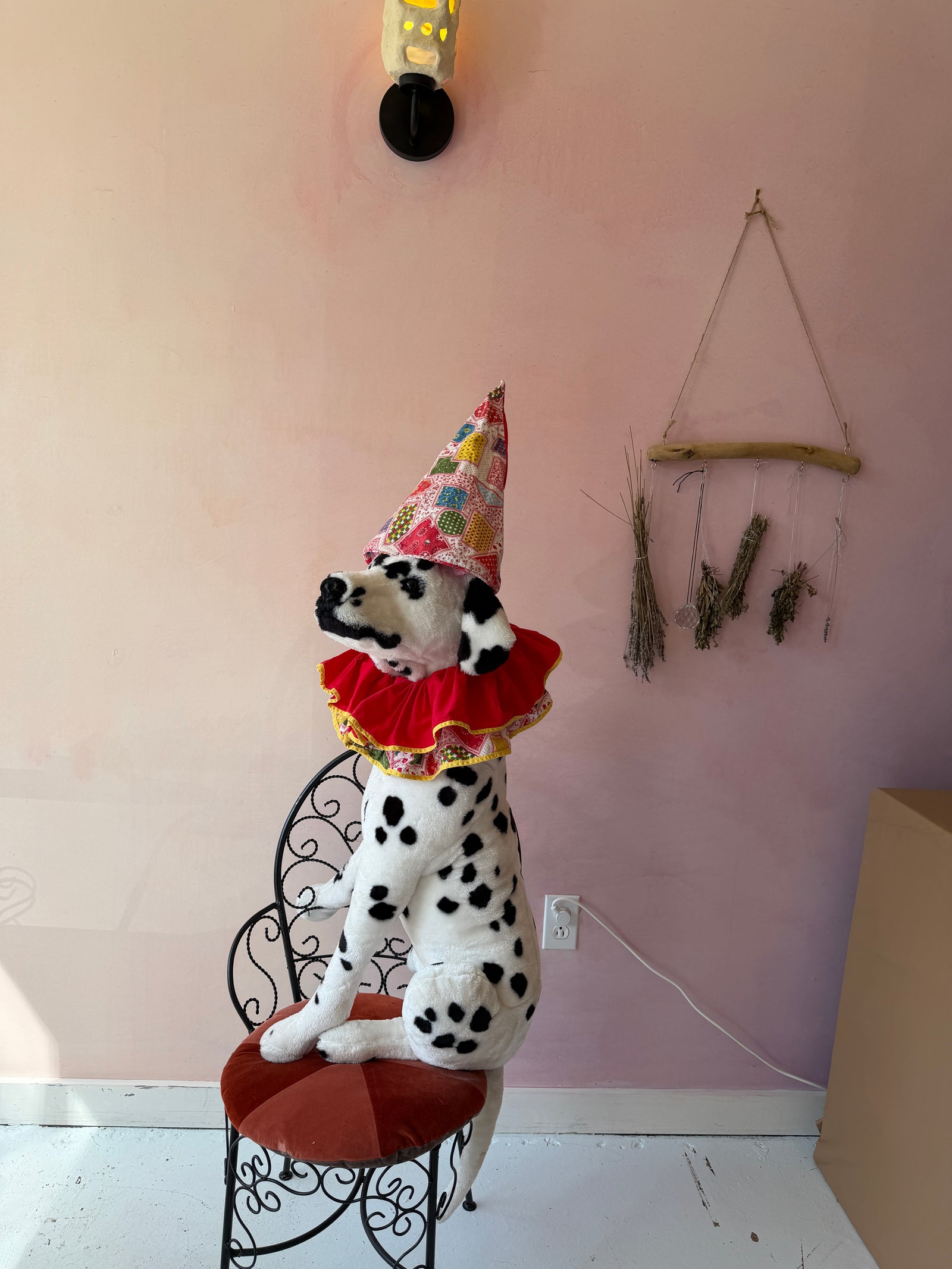 vintage homemade Jester Hat & Collar