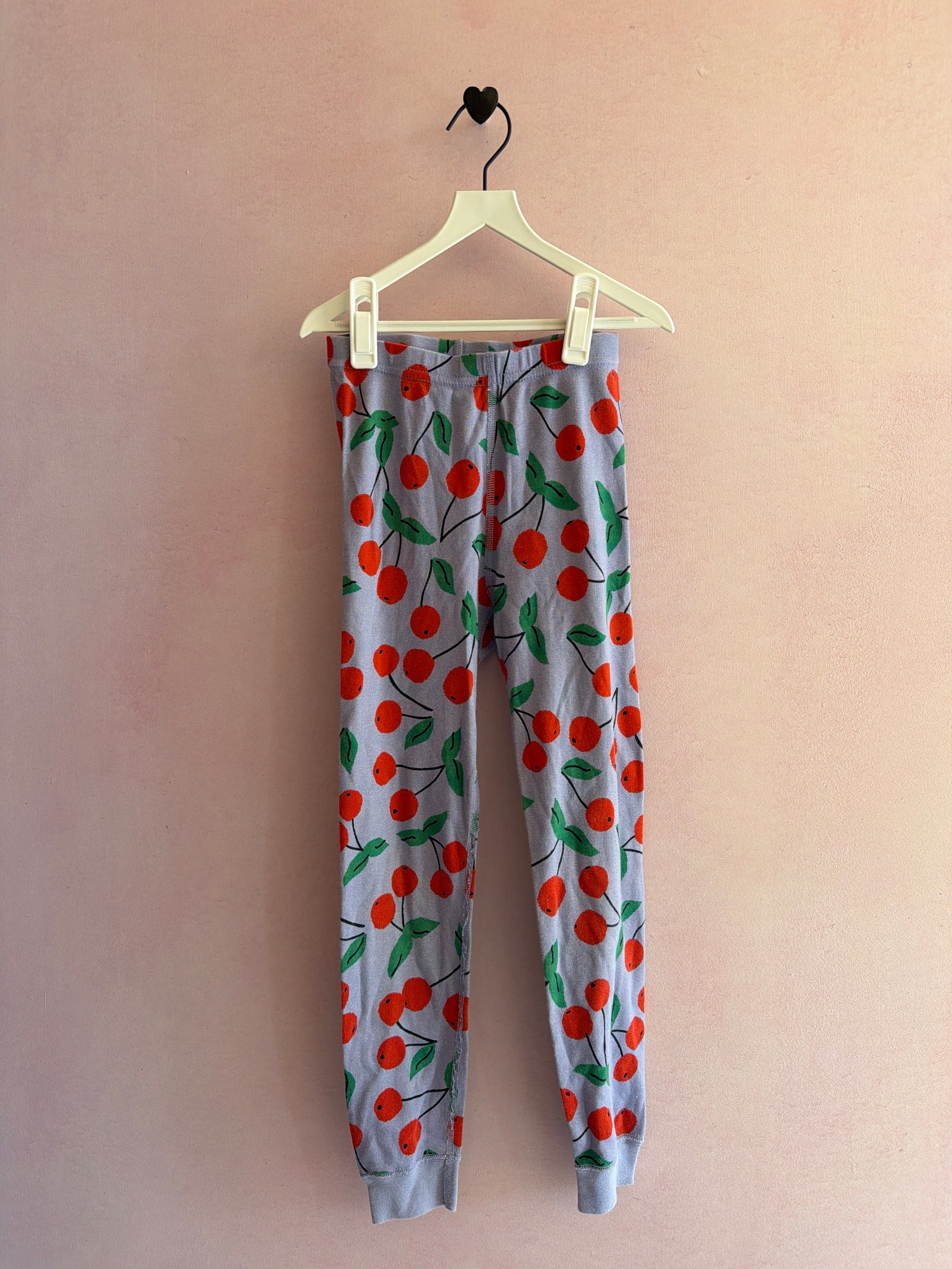 Hanna Andersson Lavender cherry print Leggings / 6-7 Years