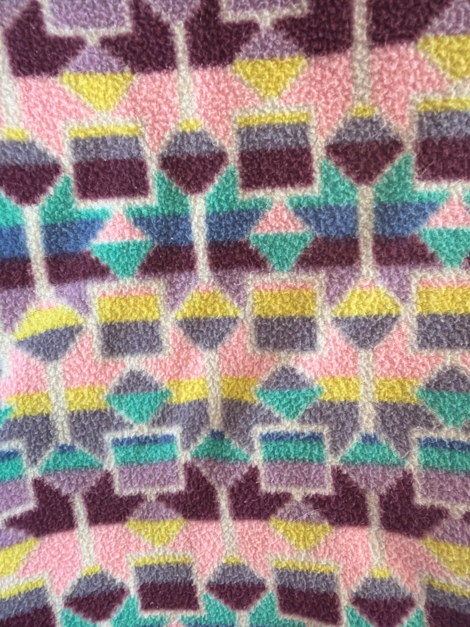 Patagonia Pink, Purple, Teal, Yellow, and Cream Fleece / 2T