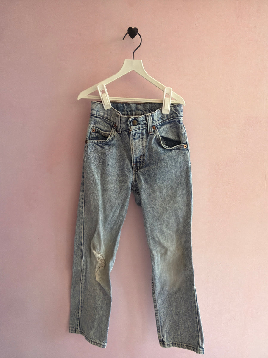 vintage February 1980 Levi's 405 Slim Fit Distressed Jeans / 8