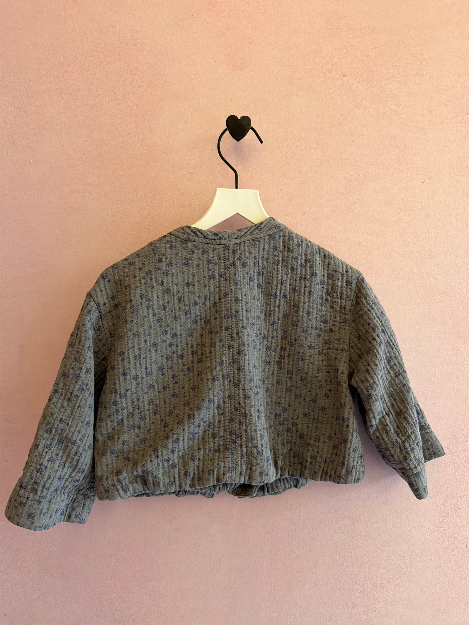 zara Quilted Purple Floral Bomber Jacket / 18-24 months