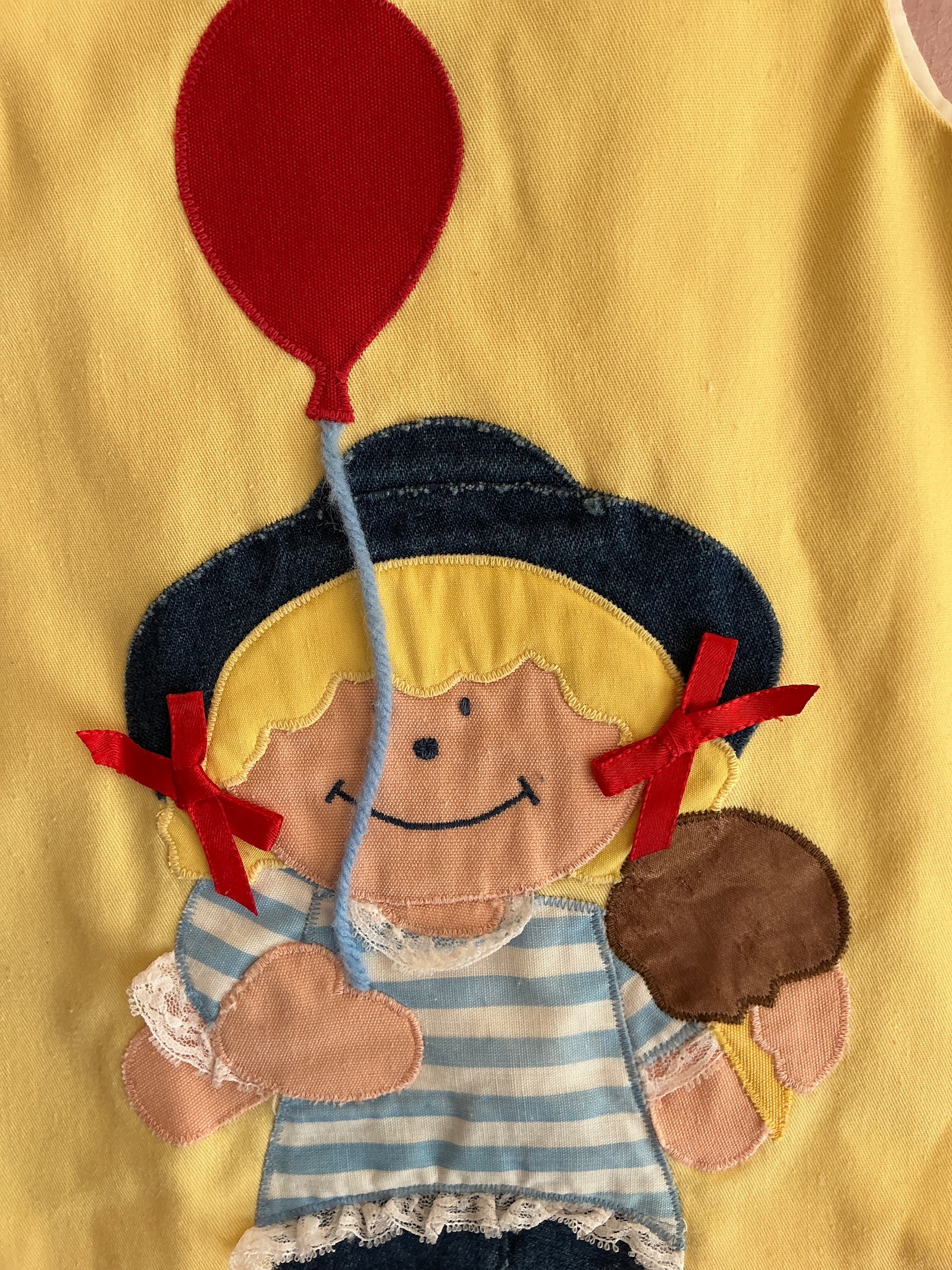 vintage chocolate soup balloon + bows dress / 12 months
