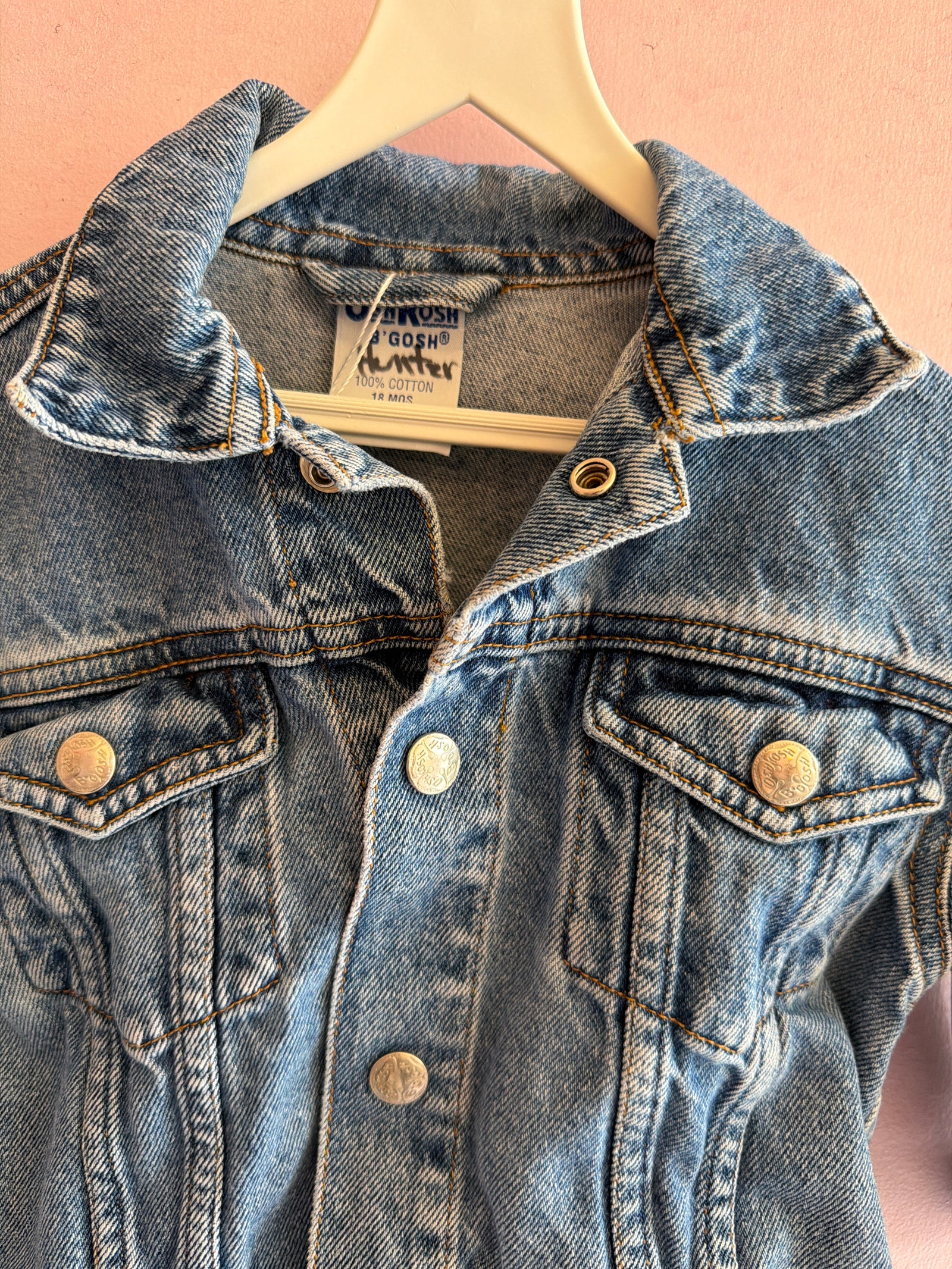 vintage 80s Oshkosh denim Denim Jacket / 18 months