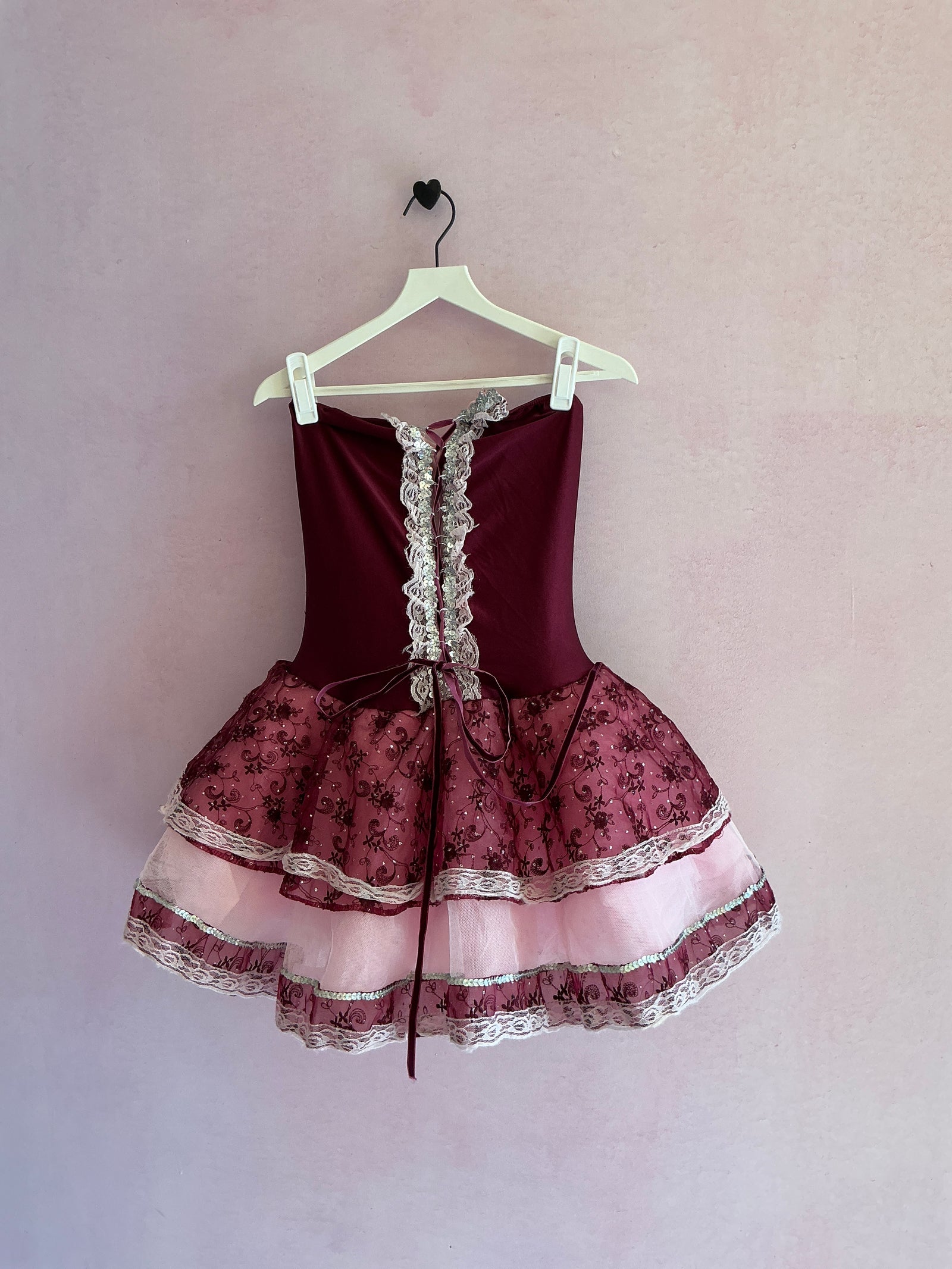 Unknown Burgundy Pink Ballet Costume Dress /