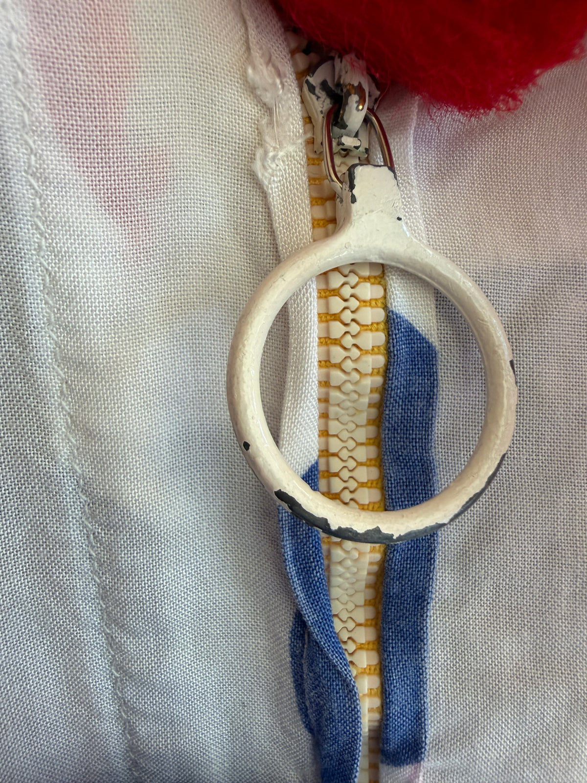 Vintage handmade Red + white dot / rental only
