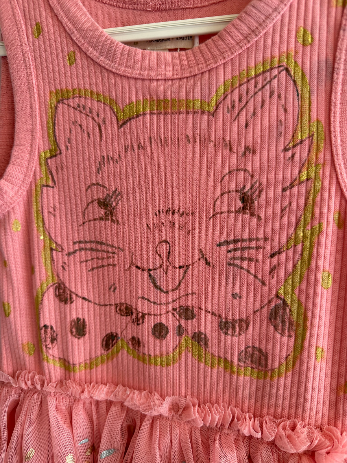 Tucker + Tate Hand-Painted Cat OFAK Pink Dress / 6
