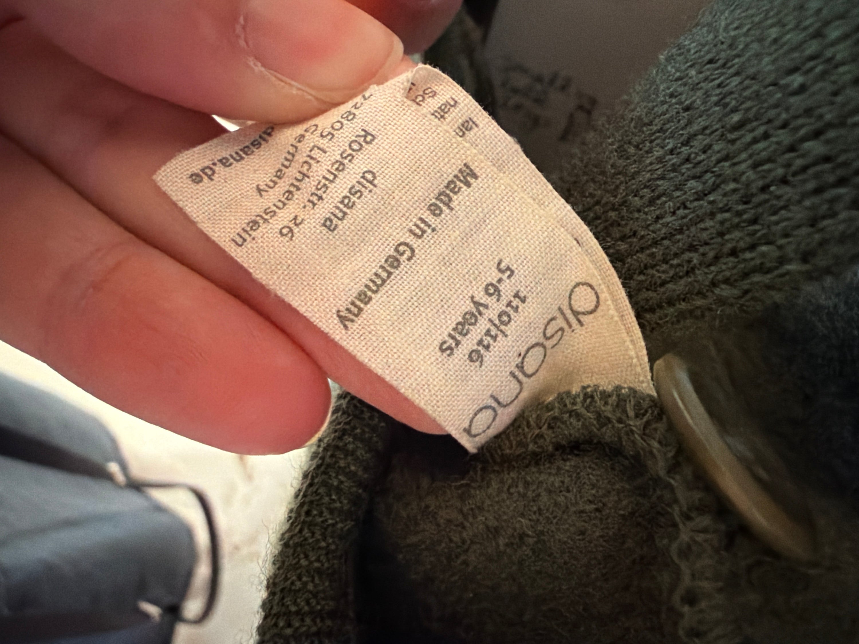 Siskin Olive Pocket Dungarees - Boiled Merino Wool - Seaweed / 5-6