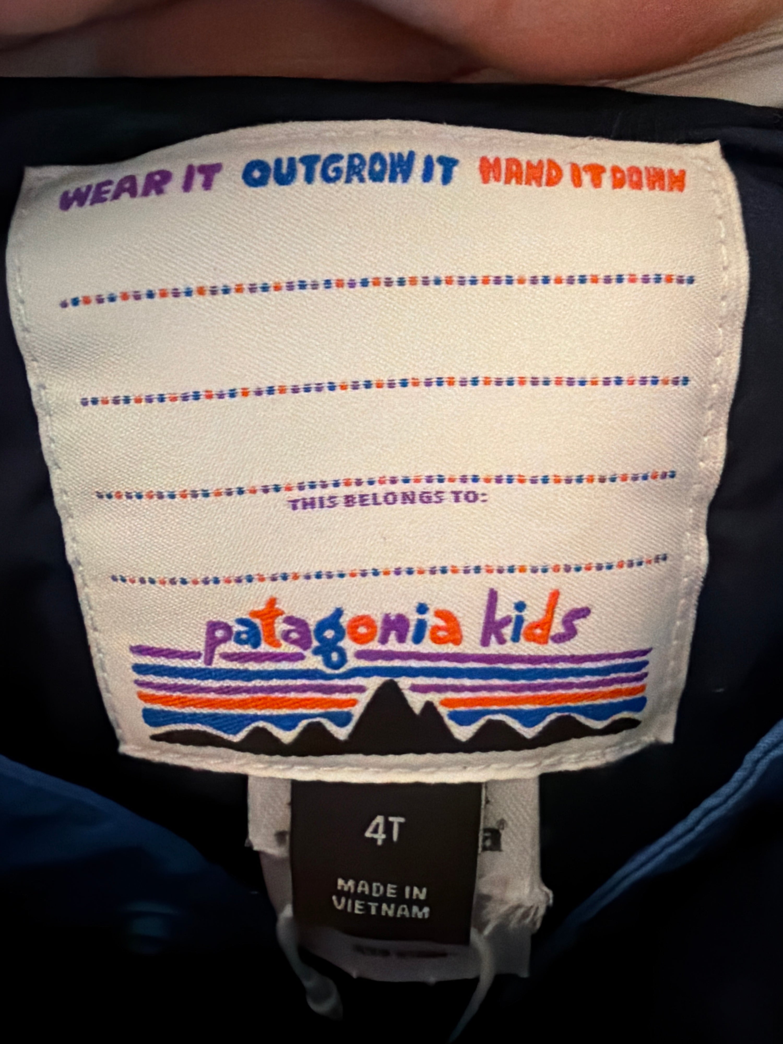 Patagonia Light Blue Bib / 4T