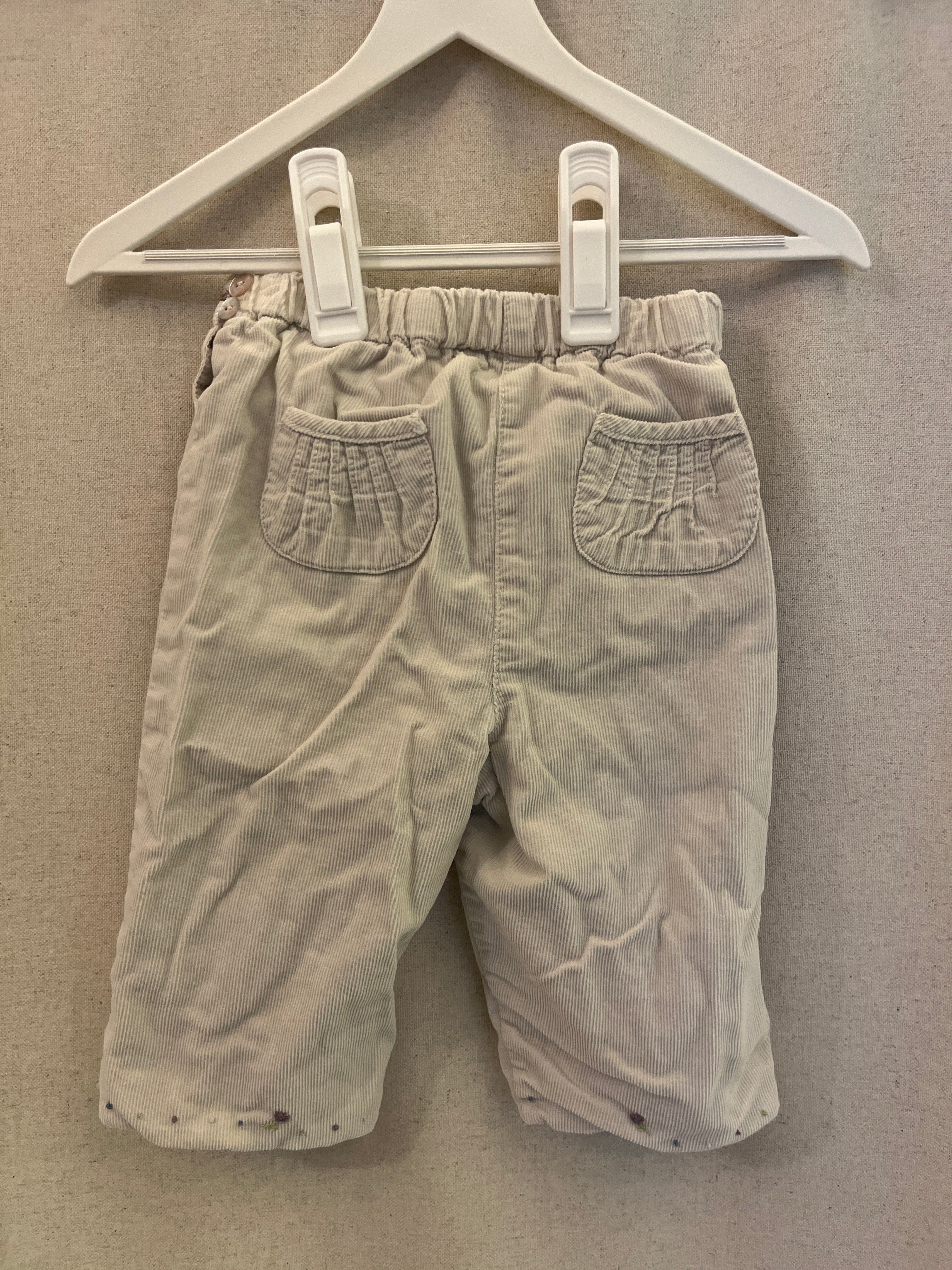 jacadi Cream Embroidery Cords / 6 months