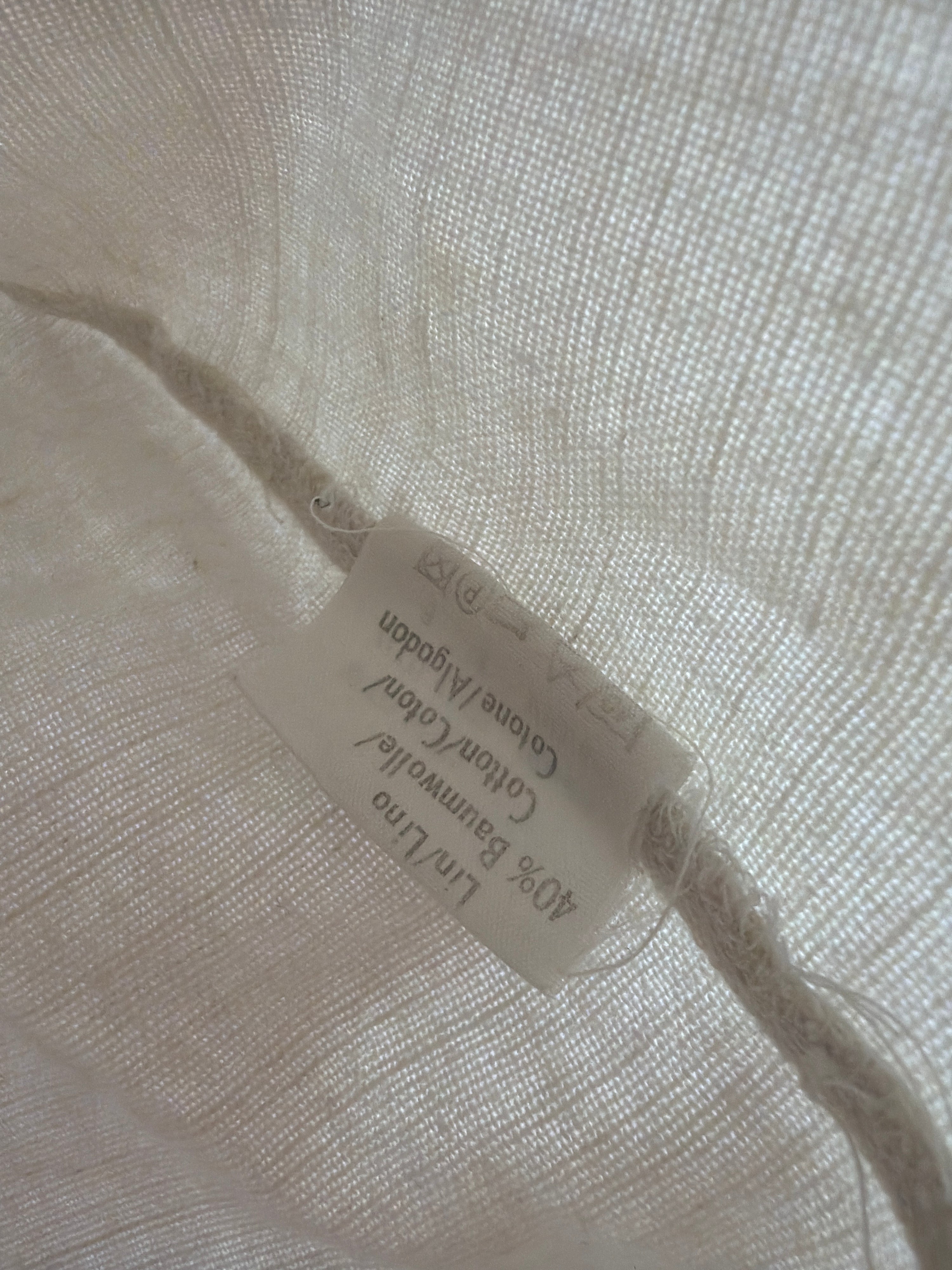 vintage German distressed Cream Trachten Shirt / 5 (perrrfect)