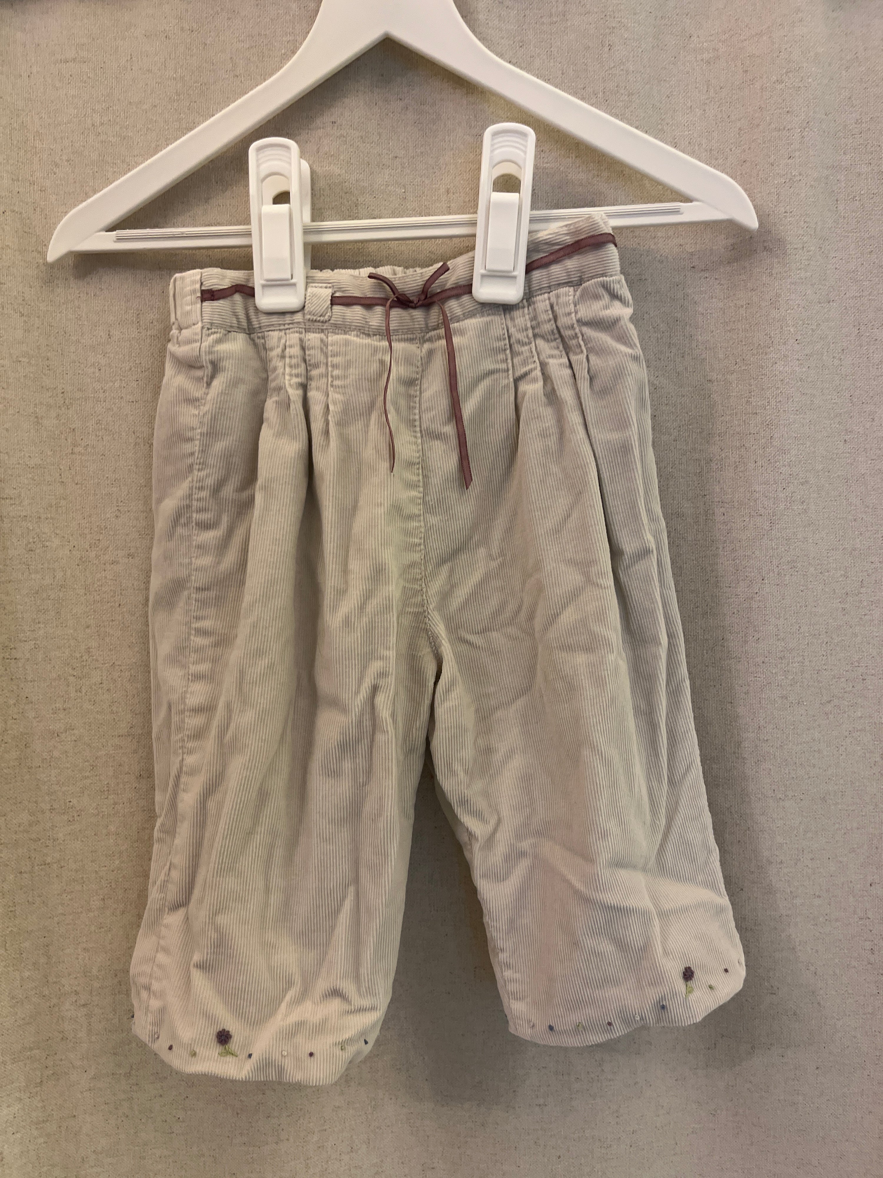 jacadi Cream Embroidery Cords / 6 months