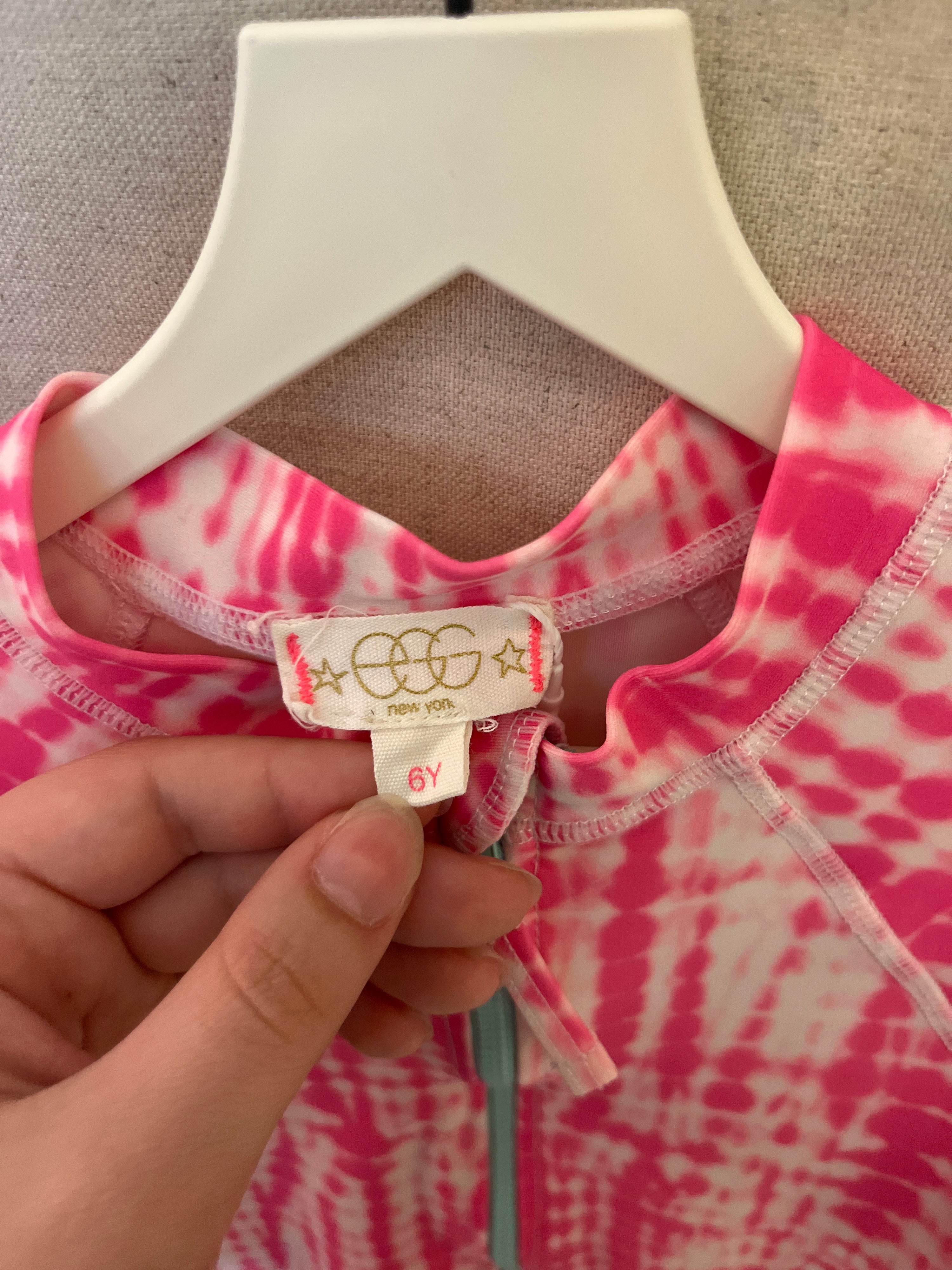 Egg Pink Rash Guard Bathing Suit / 6