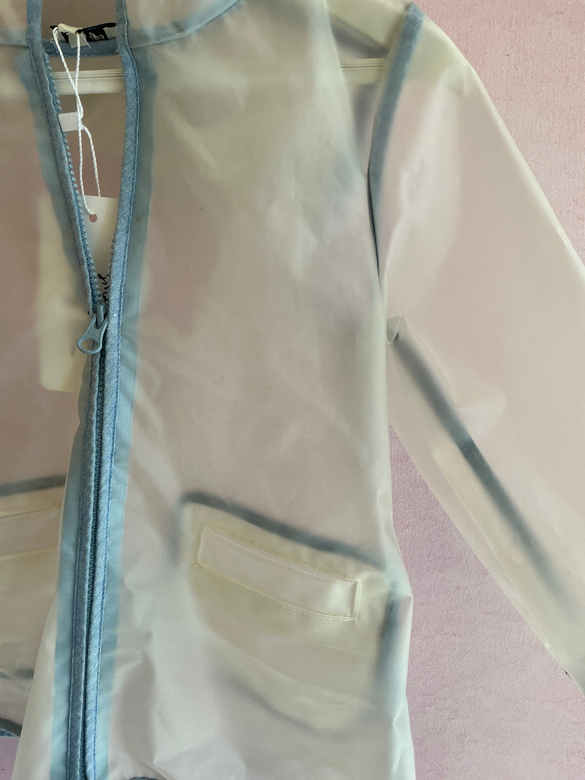 NATALYS Translucent Light Blue rain coat / 12 months