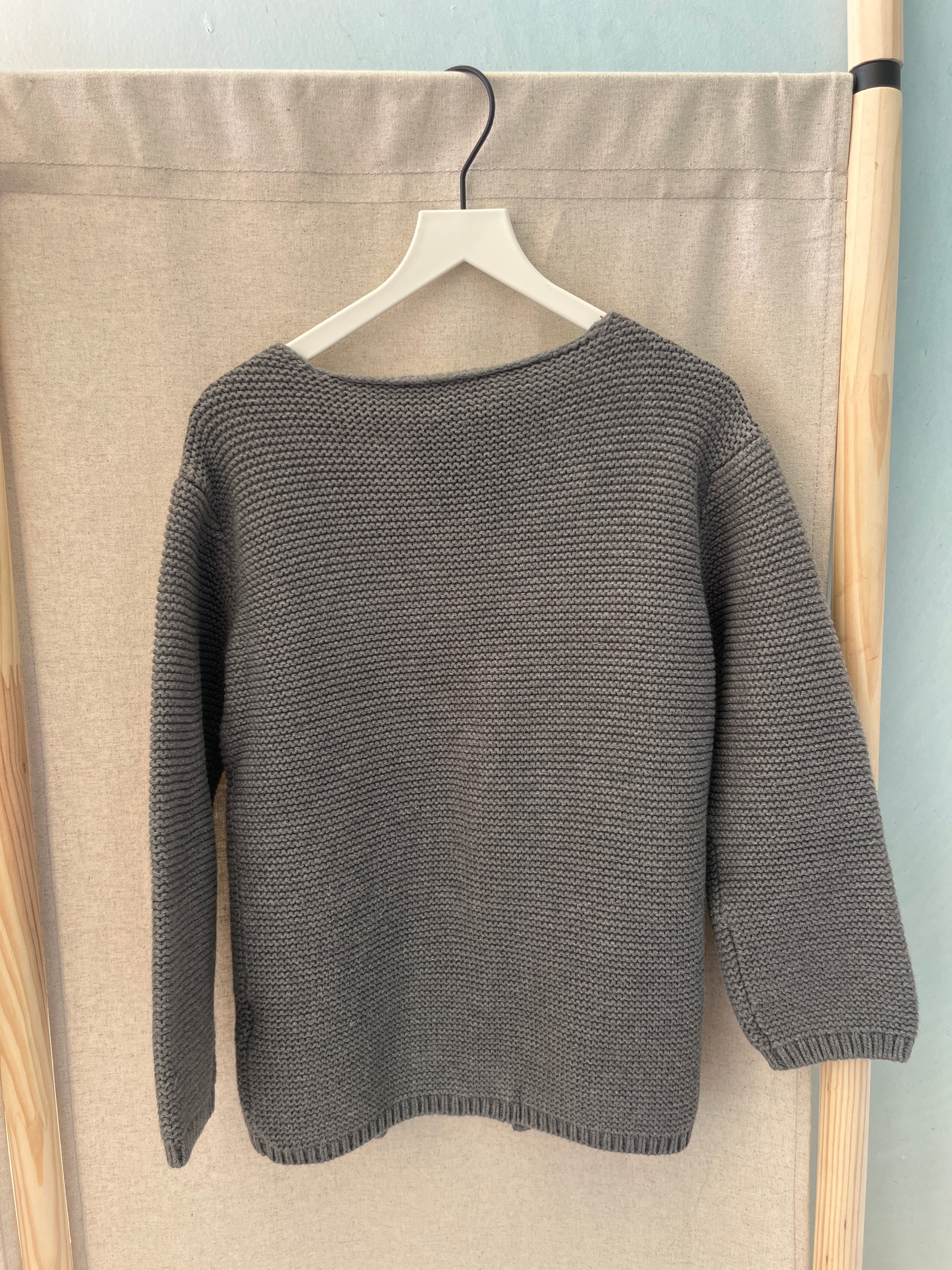 Sophie Catalou Gray Chunky Knit Cardi / 6