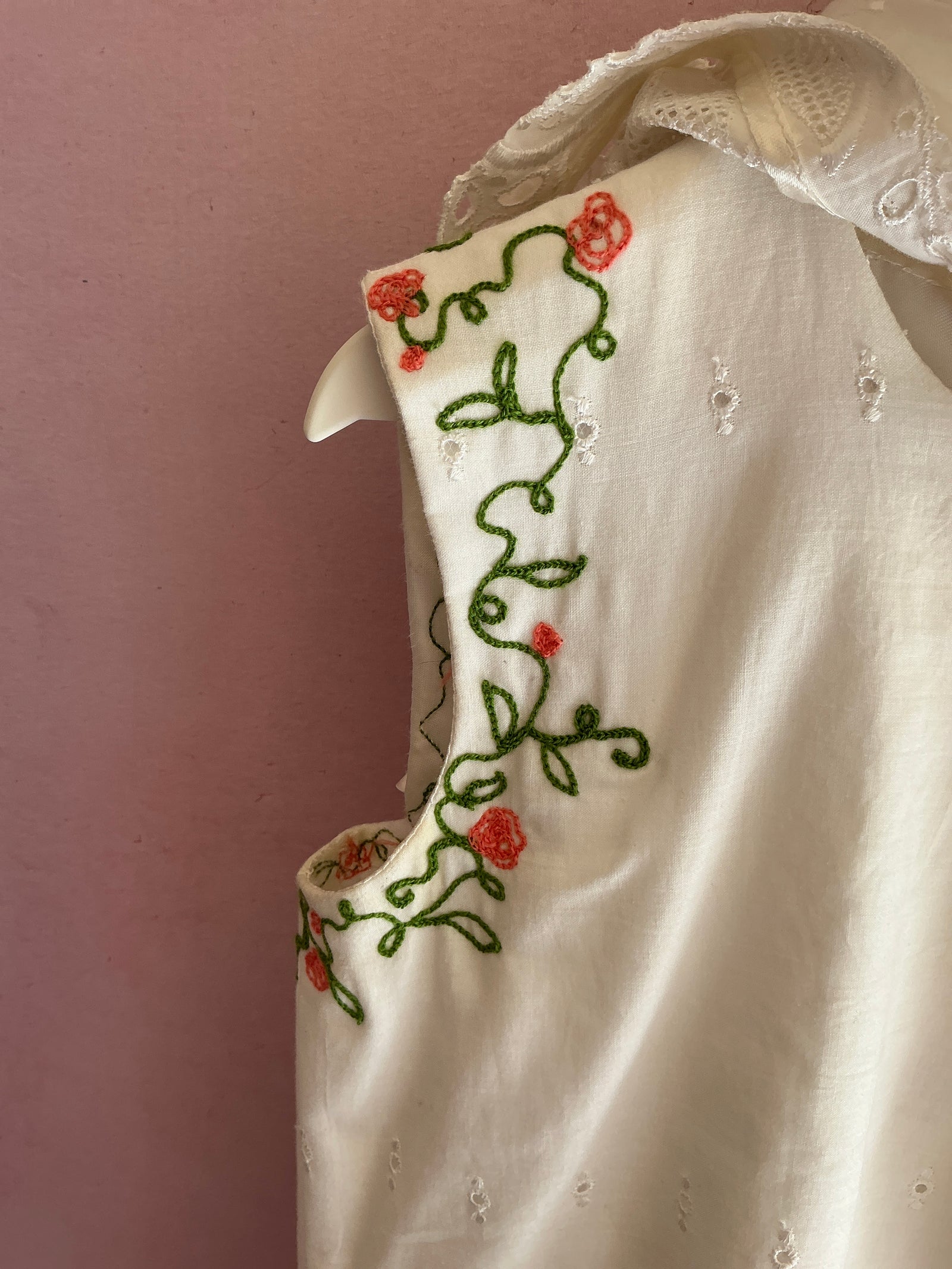 vintage Chain Stitch Rosette Dress / 8